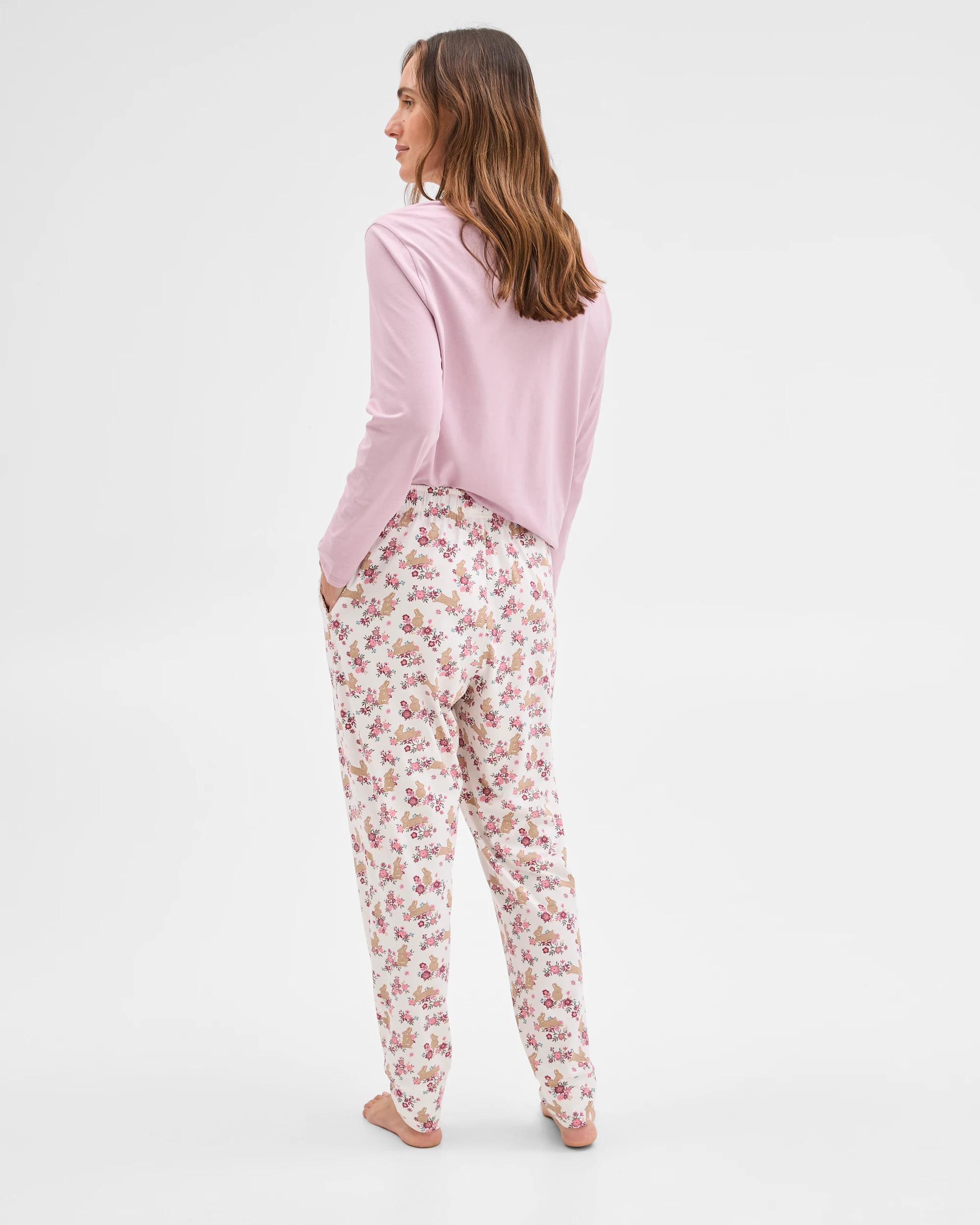 4 Target Woman Australian Cotton Easter Bunny Floral Jogger Sleep Pants BUNNY FLORAL, 4 of 6