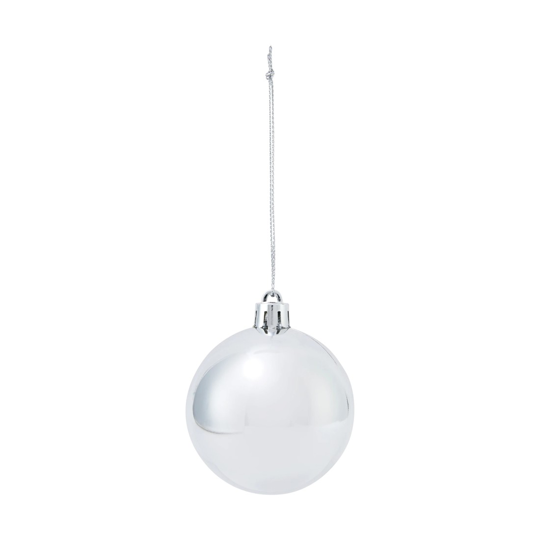 3 10 Pack 6cm Silver Baubles, 3 of 6