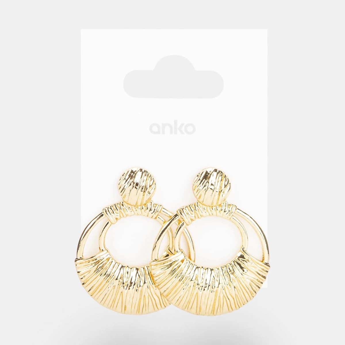 5 Door Knocker Earrings - Gold Tone, 5 of 5