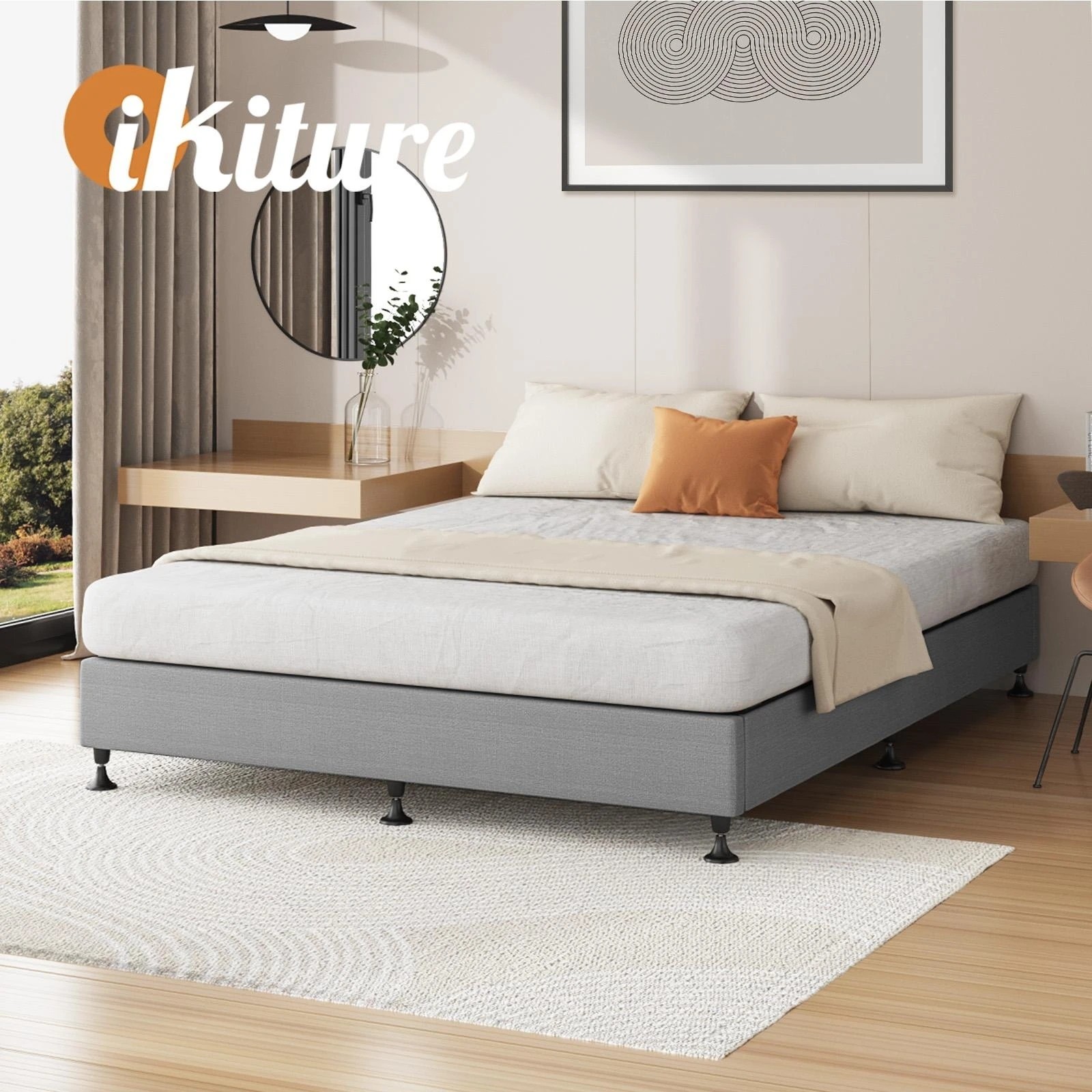 8 Oikiture King Bed Base Platform
 - Grey, 8 of 8