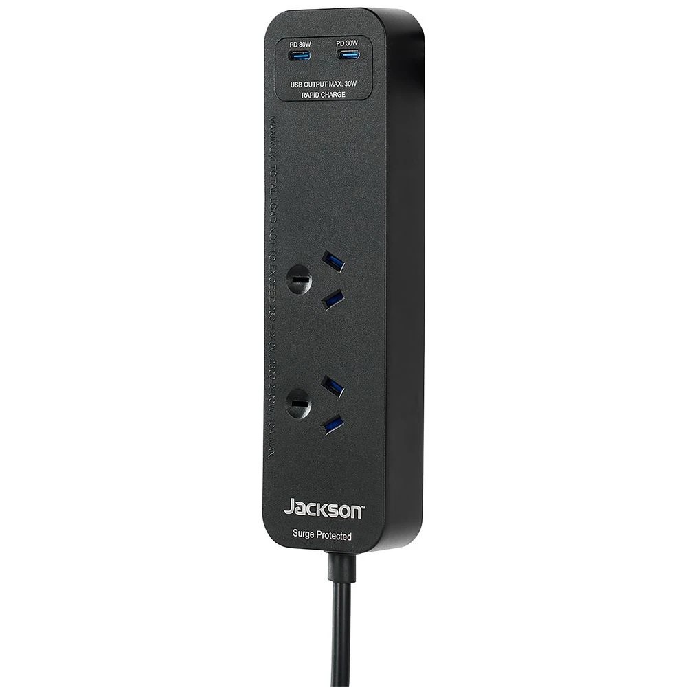 3 Jackson Rapid Charge 30W USB-C Compact Powerboard Black, 3 of 5