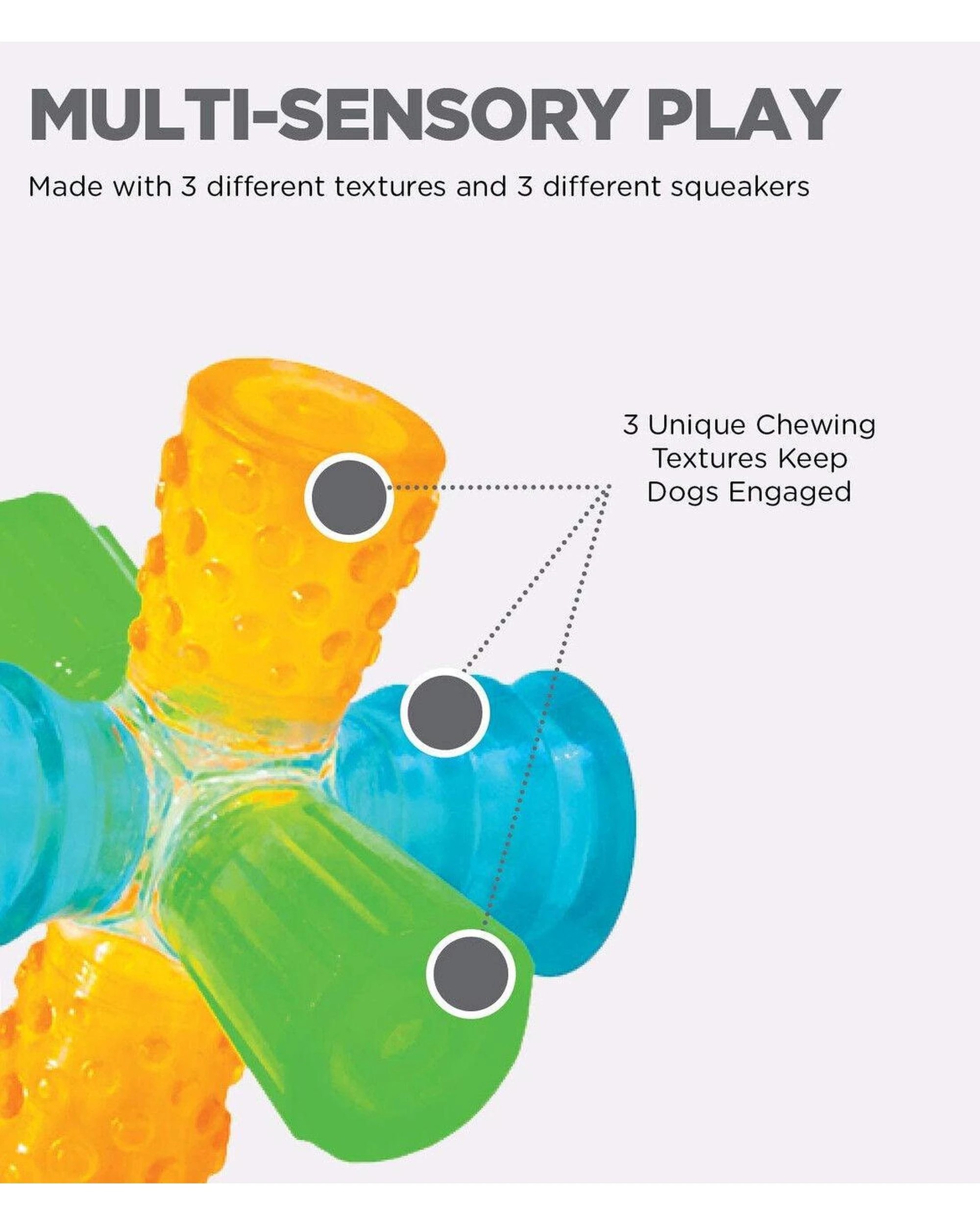 4 Outward Hound Dog Triple Jack Interactive Play Dog Squeaker Toy, 4 of 6