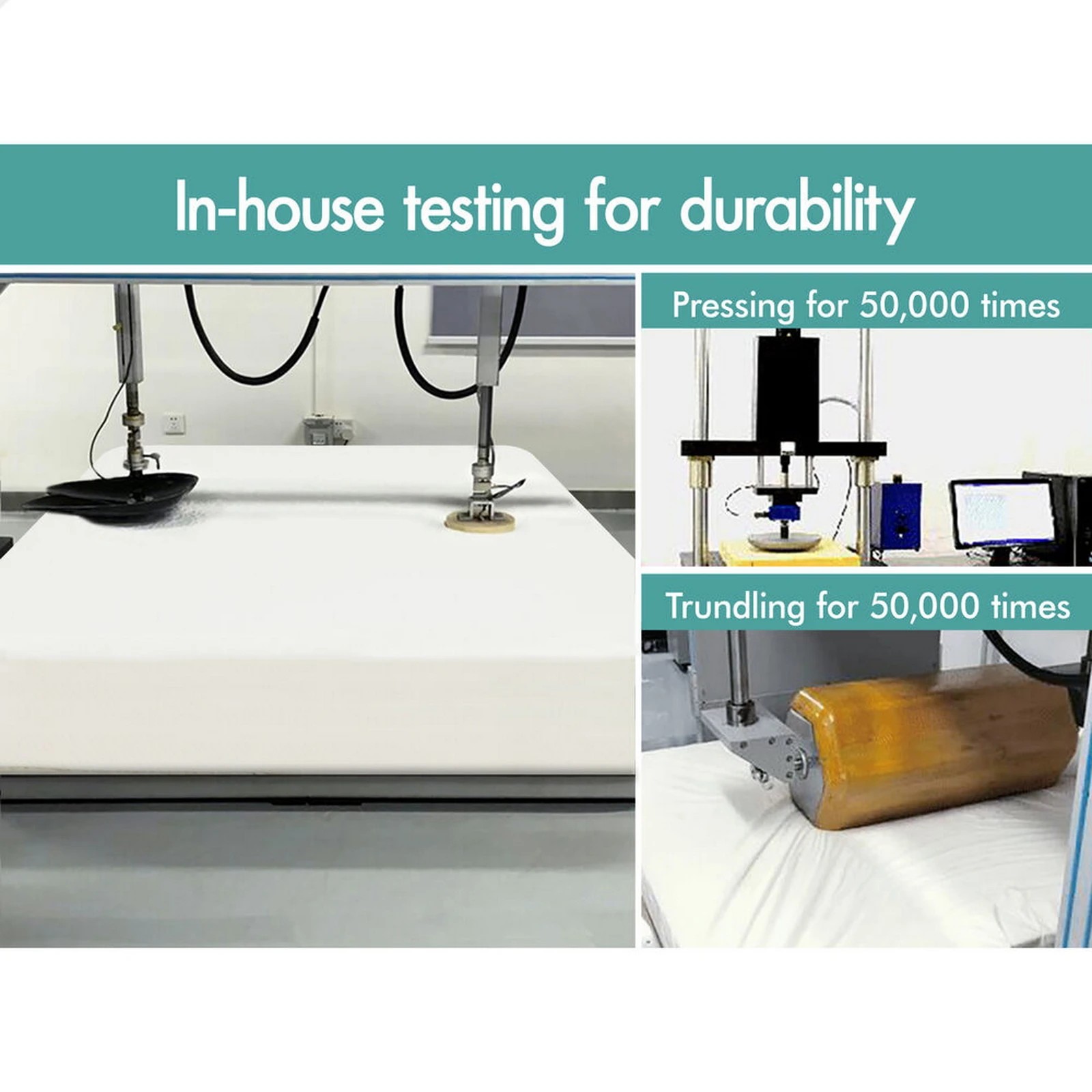 10 Starry Eucalypt Memory Foam Mattress Topper 10cm Airflow - King Single Bed, 10 of 10