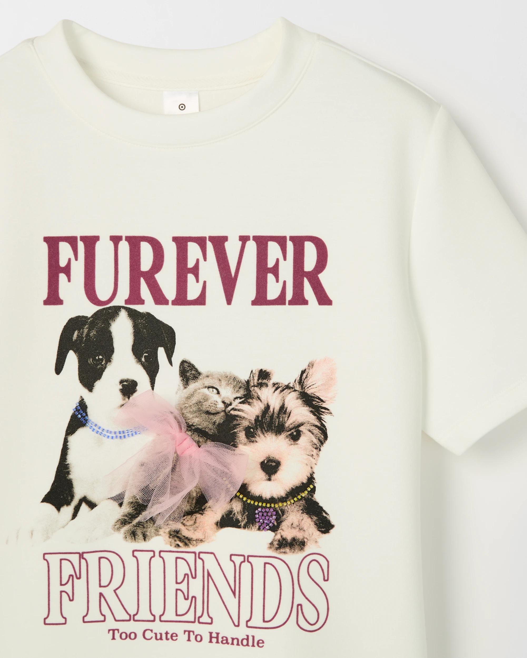2 Target Kids Scuba Longline T-Shirt FUREVER CREAM, 2 of 2