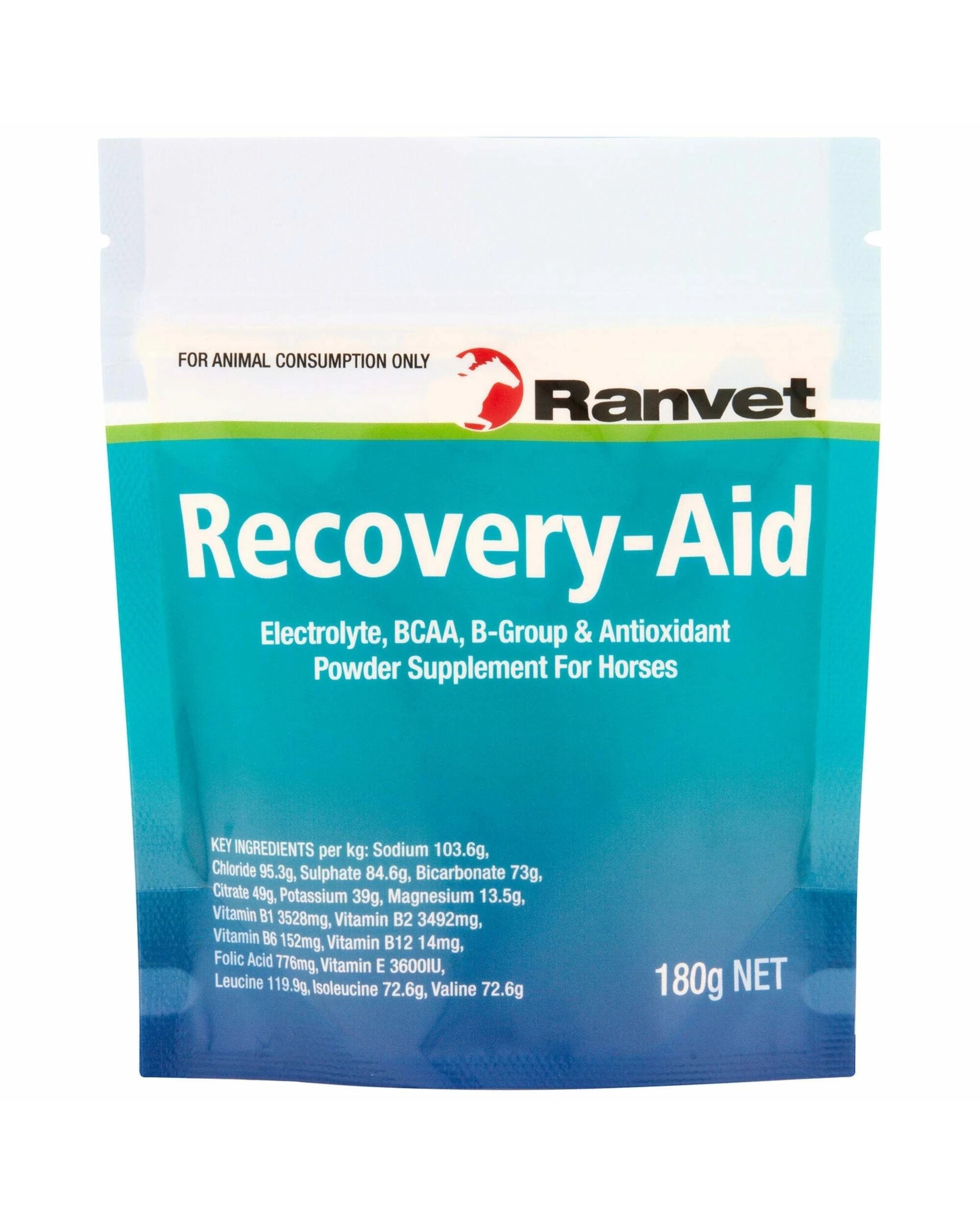 1 Ranvet Recovery Aid Bcaa B-Group & Antioxidant Powder Supplement For Horses 180g, 1 of 1