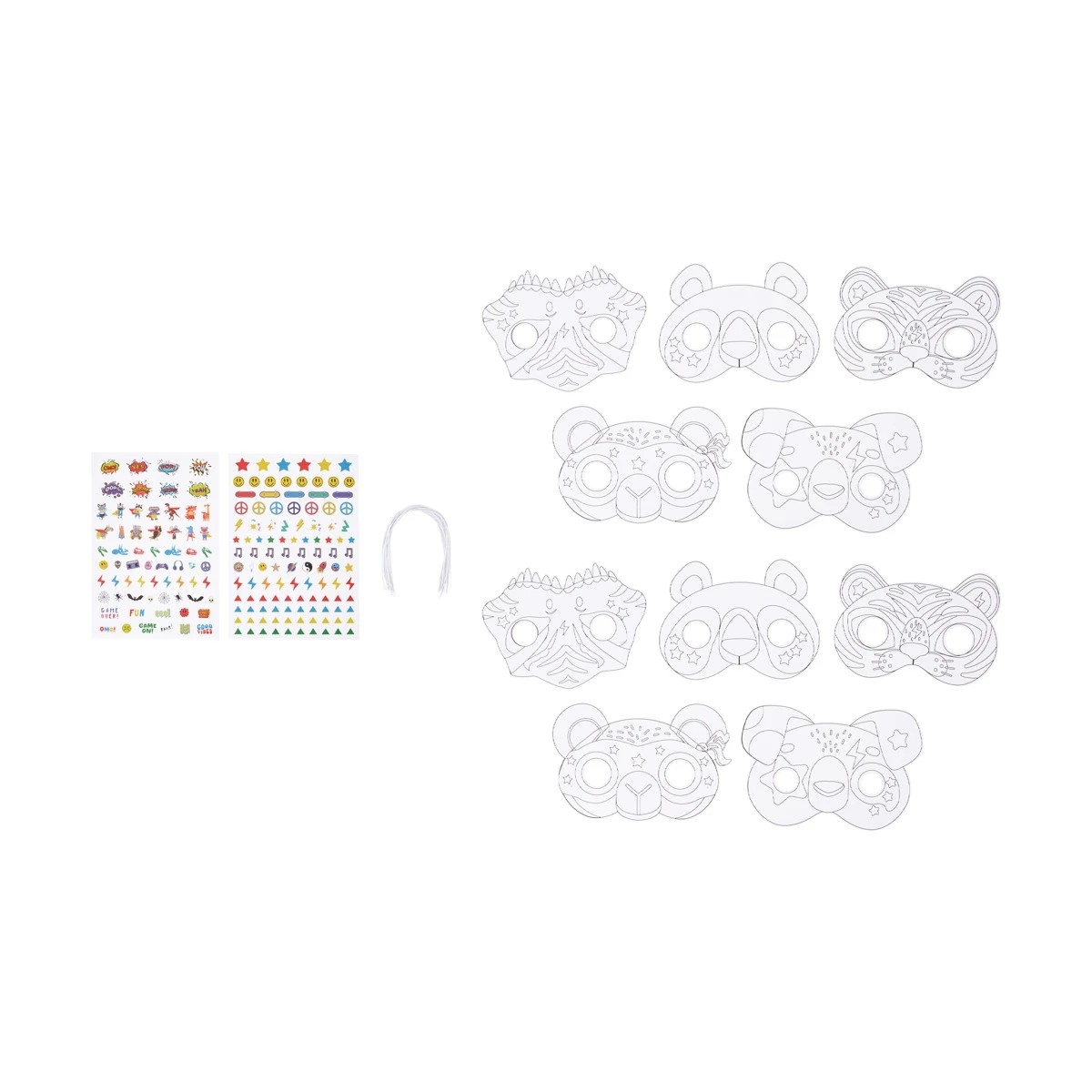 2 22 Piece Decorate Your Own Mask Kit - Assorted, 2 of 4