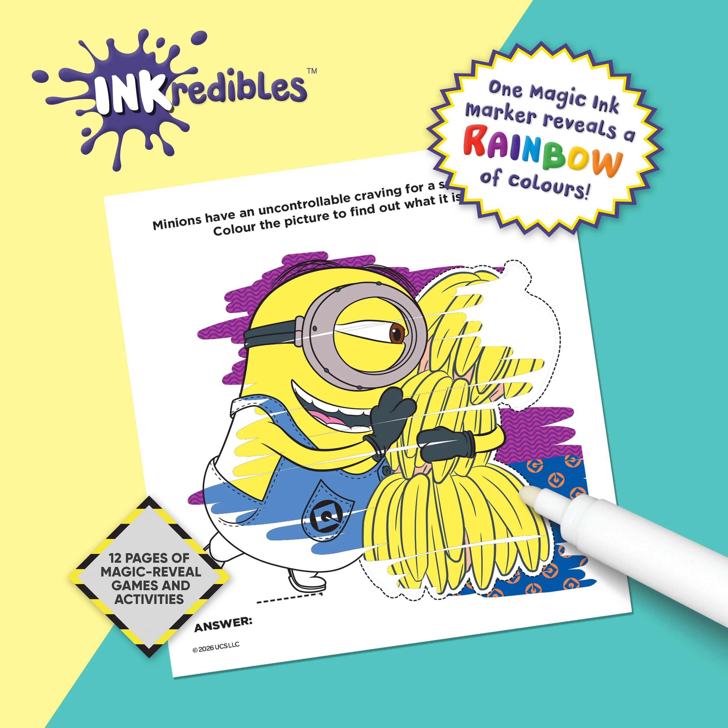 3 Illumination's Inkredibles Minions Magic Ink Pictures! - Book, 3 of 5