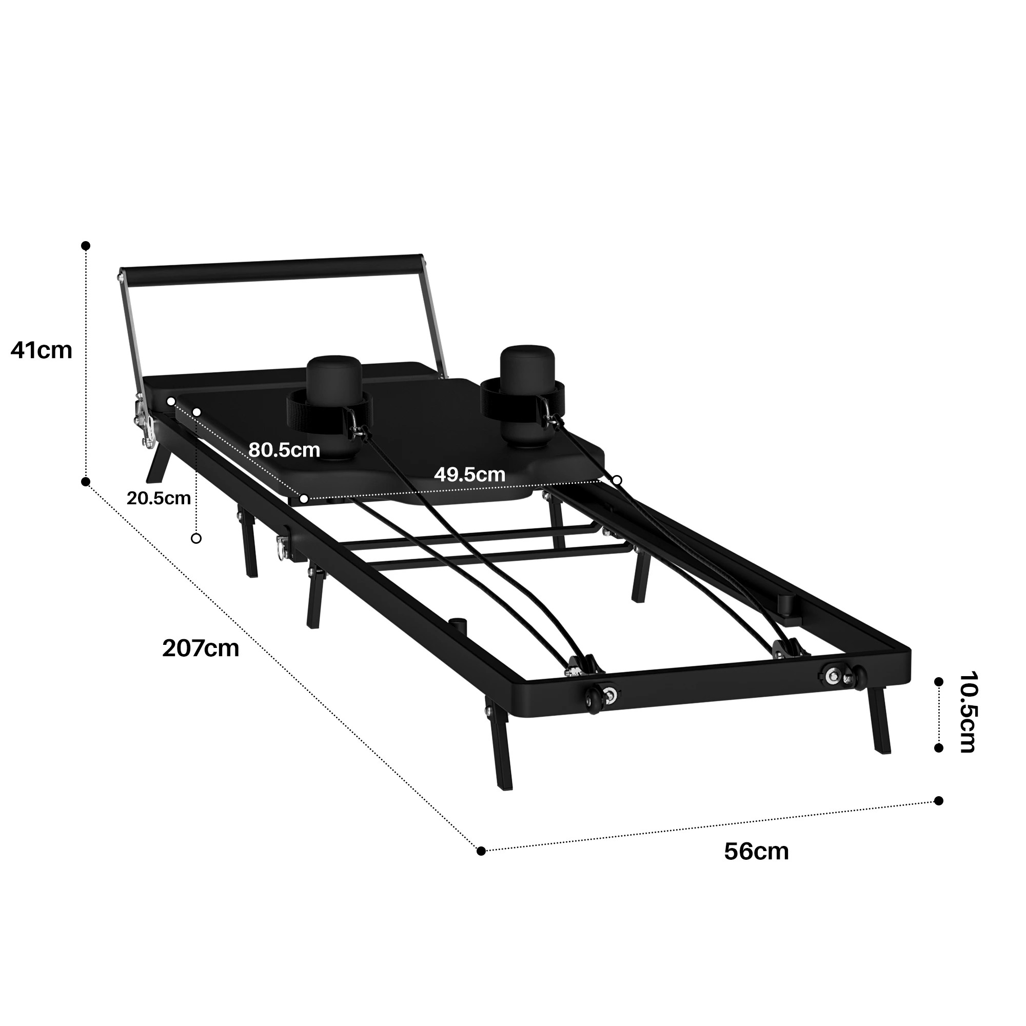 7 Advwin Foldable Pilates Reformer for Home, Compact Full Body Workout Equipment for Beginners, Weight Capacity 120kg, 7 of 7
