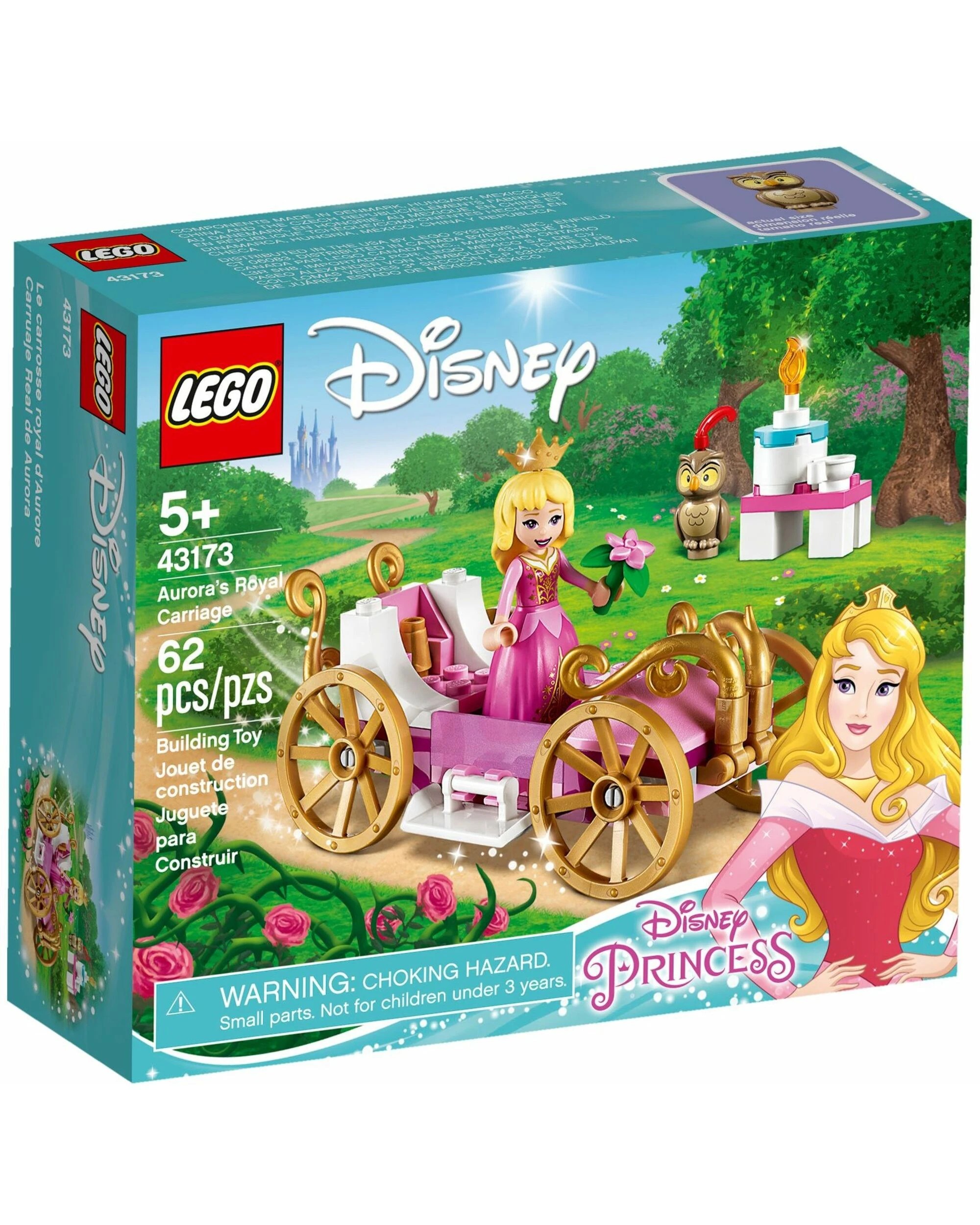 1 LEGO 43173 Aurora's Royal Carriage: Disney Princess Playset, 1 of 4