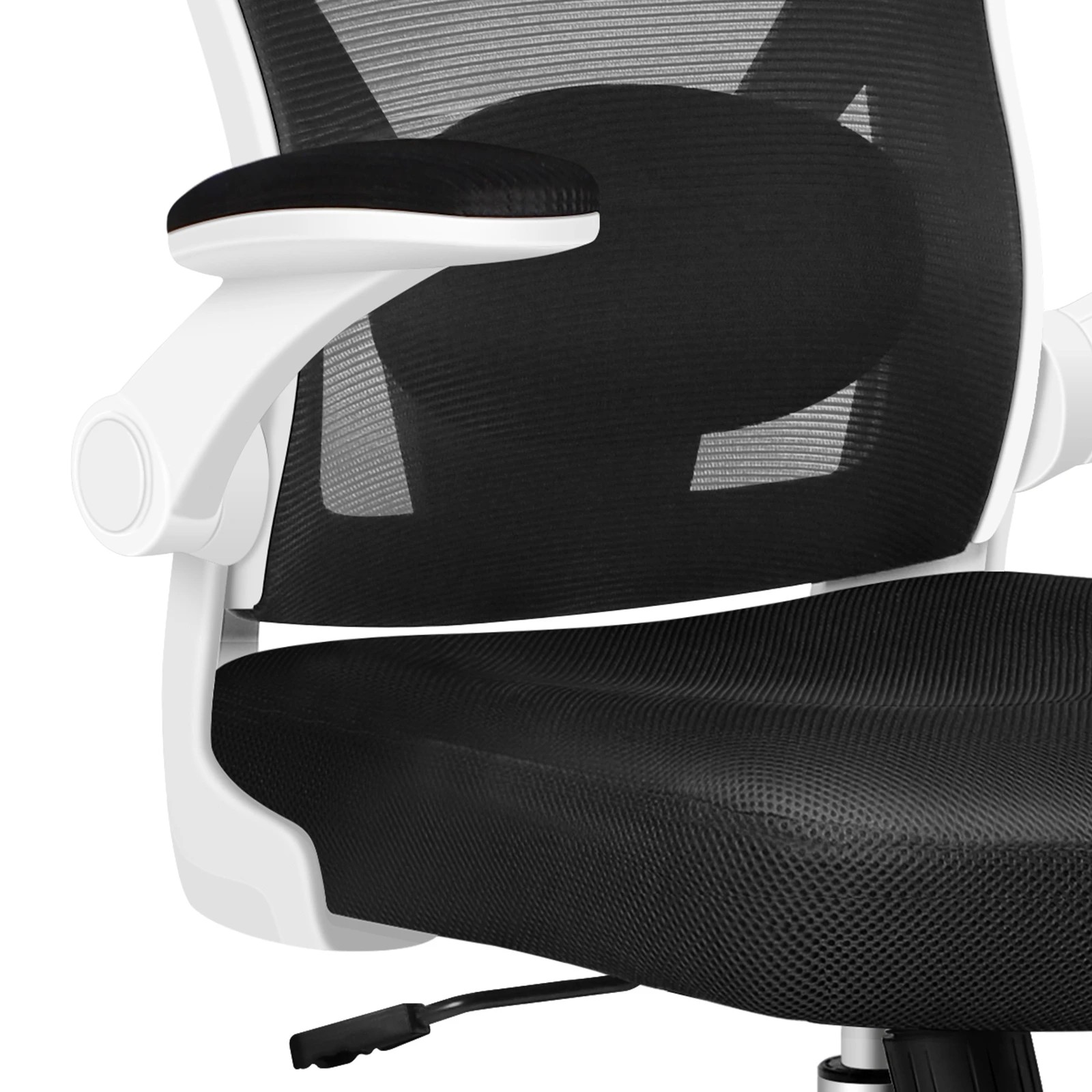 9 Alfordson Mesh Office Chair Executive Computer Gaming Fabric Seat - Black White, 9 of 10