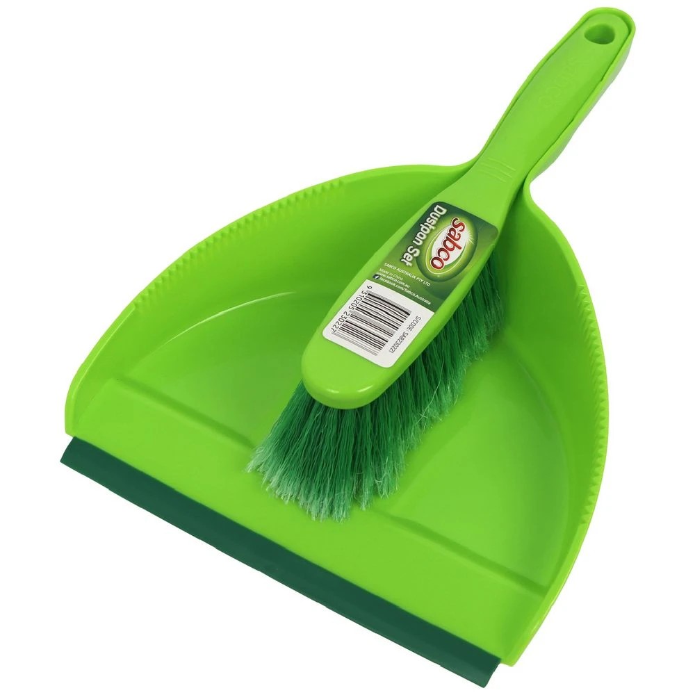 1 Sabco Dustpan and Brush Set Green, 1 of 2