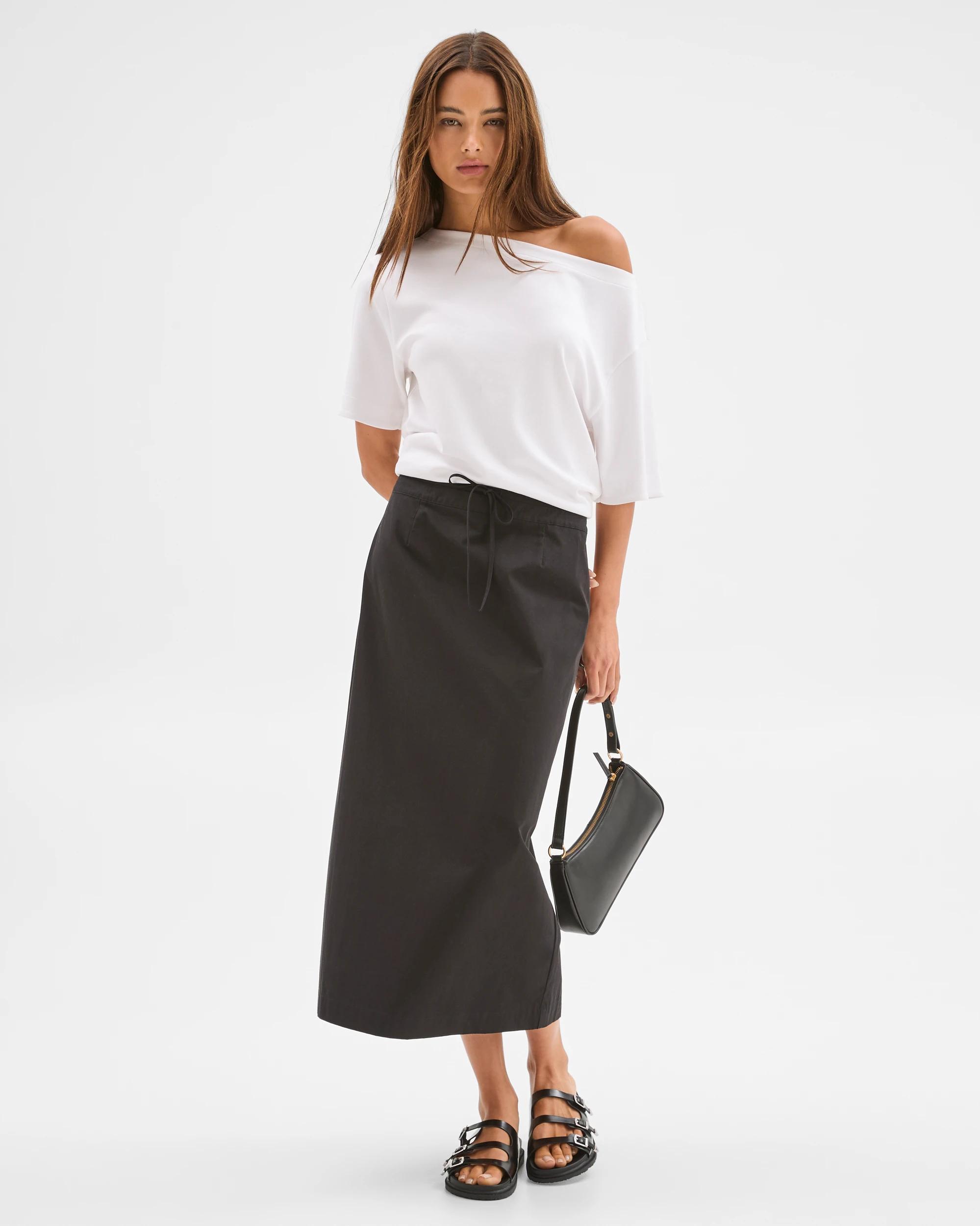 1 Lily Loves Australian Cotton Pencil Skirt TRUE BLACK, 1 of 6