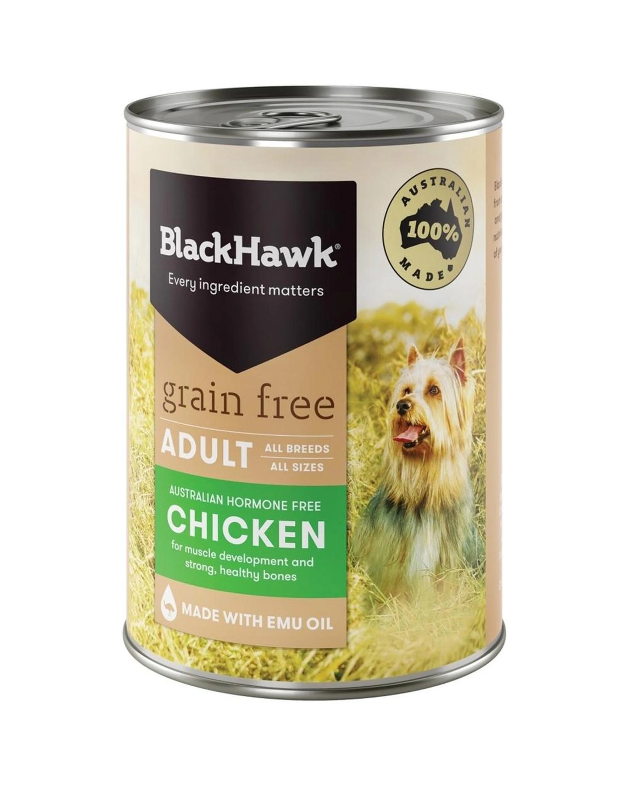 1 Black Hawk Grain Free Chicken Dog Food Protein Bones 12 x 400g, 1 of 2