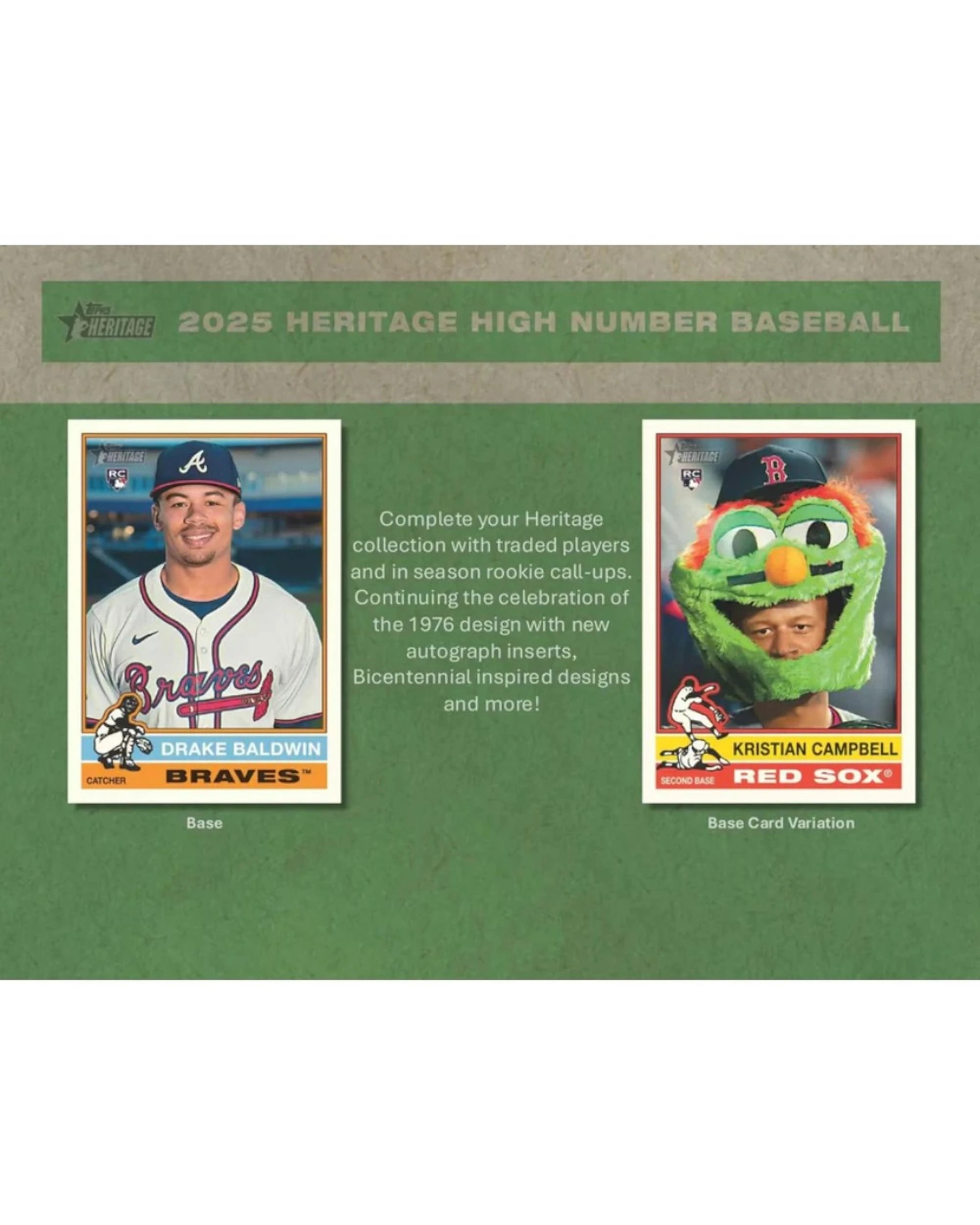 4 Topps 2025 MLB Baseball Heritage High Number Hobby Pack, 4 of 6