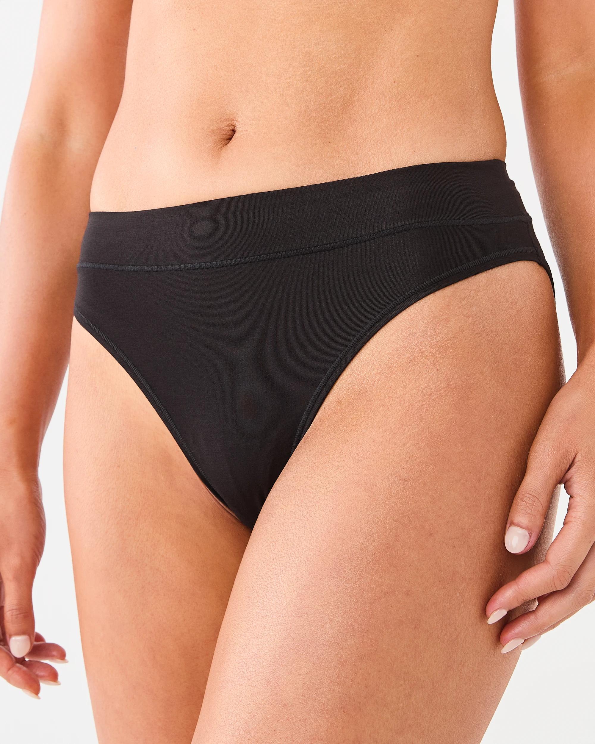 5 3 Pack Bamboo Blend Hi-Cut Briefs BLACK, 5 of 7