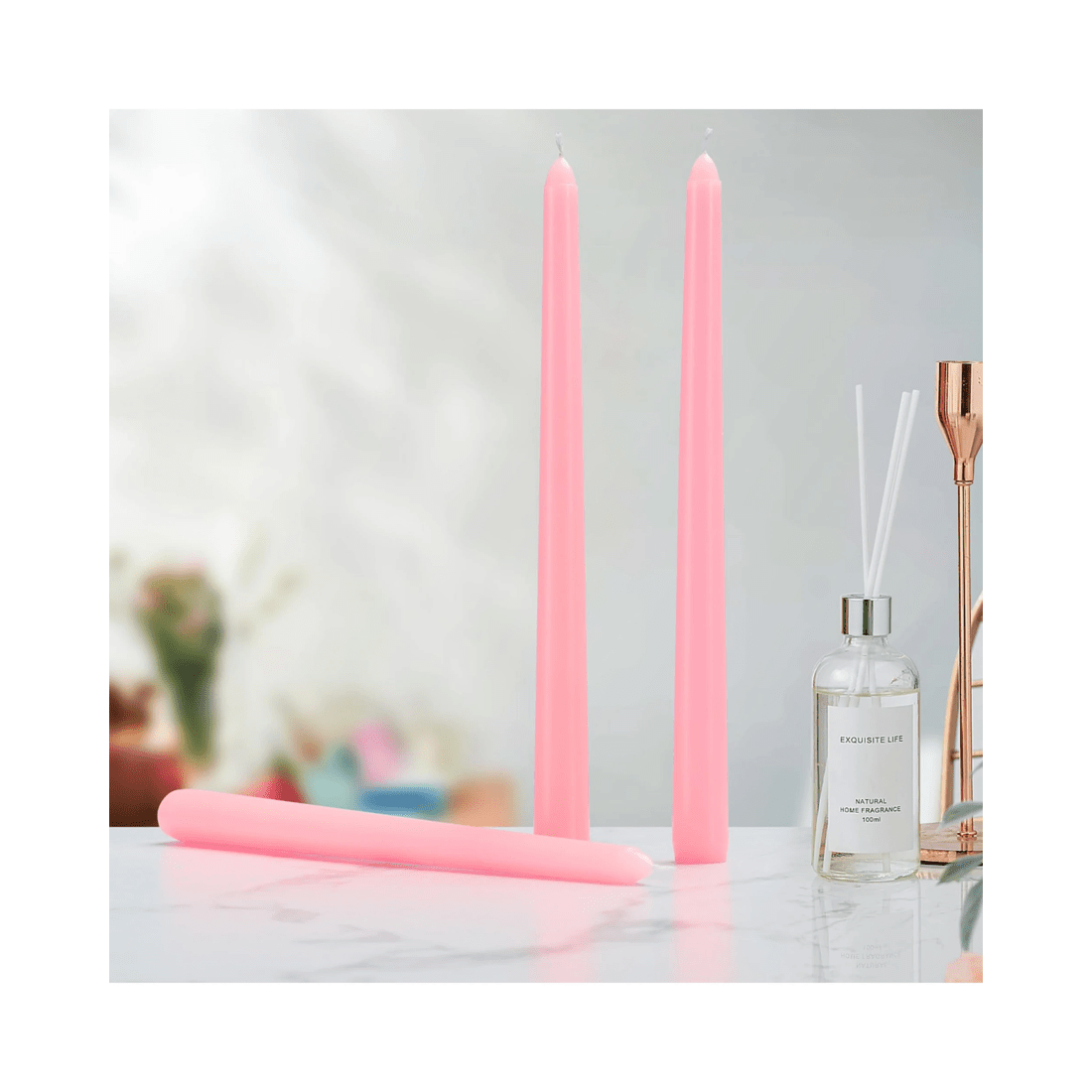 6 BR Home Tapered Dinner Candles - Unscented Wedding Candles, 25cm, 6 of 8