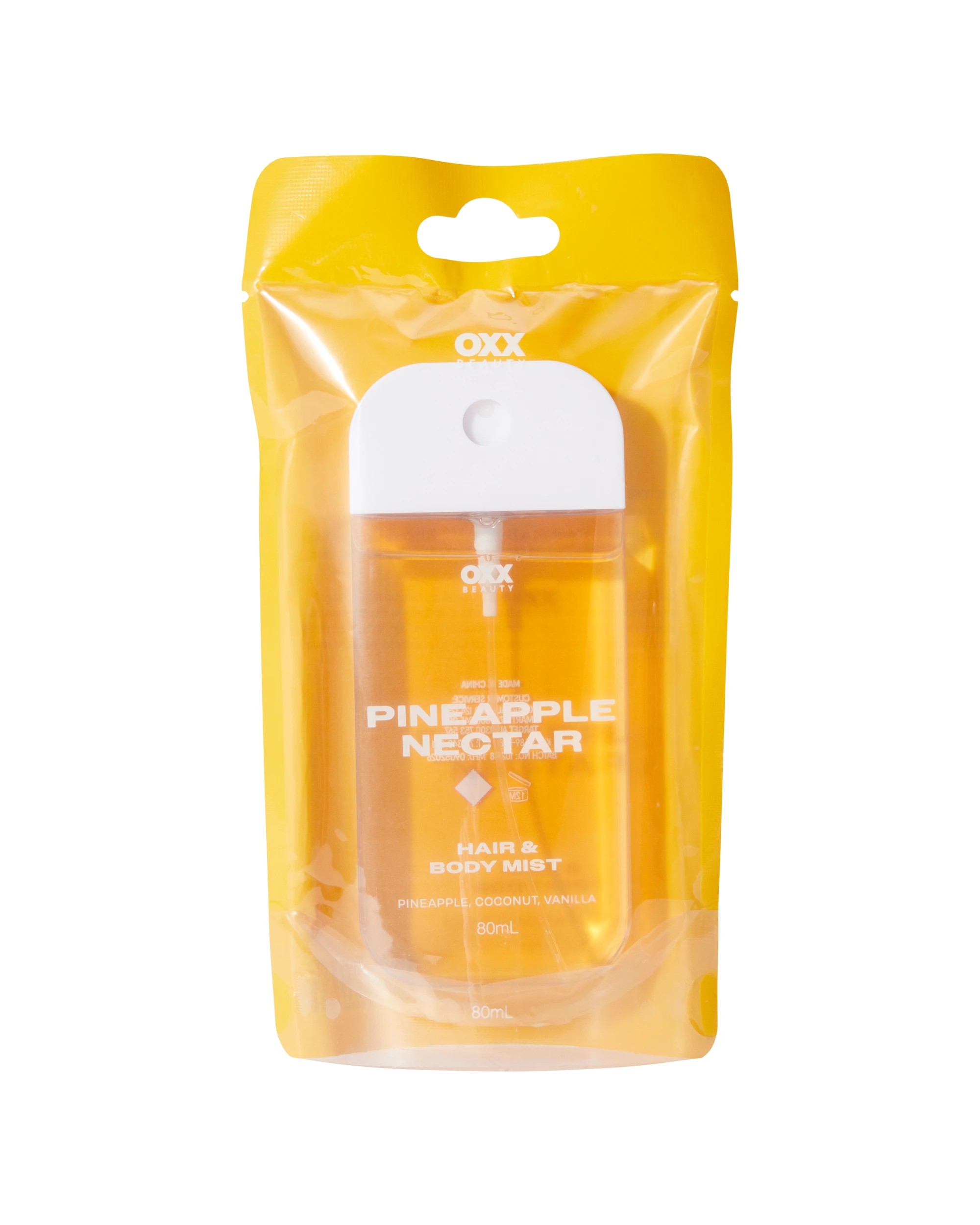 1 OXX Fragrance Pineapple Nectar Hair and Body Mist 80ml, 1 of 6