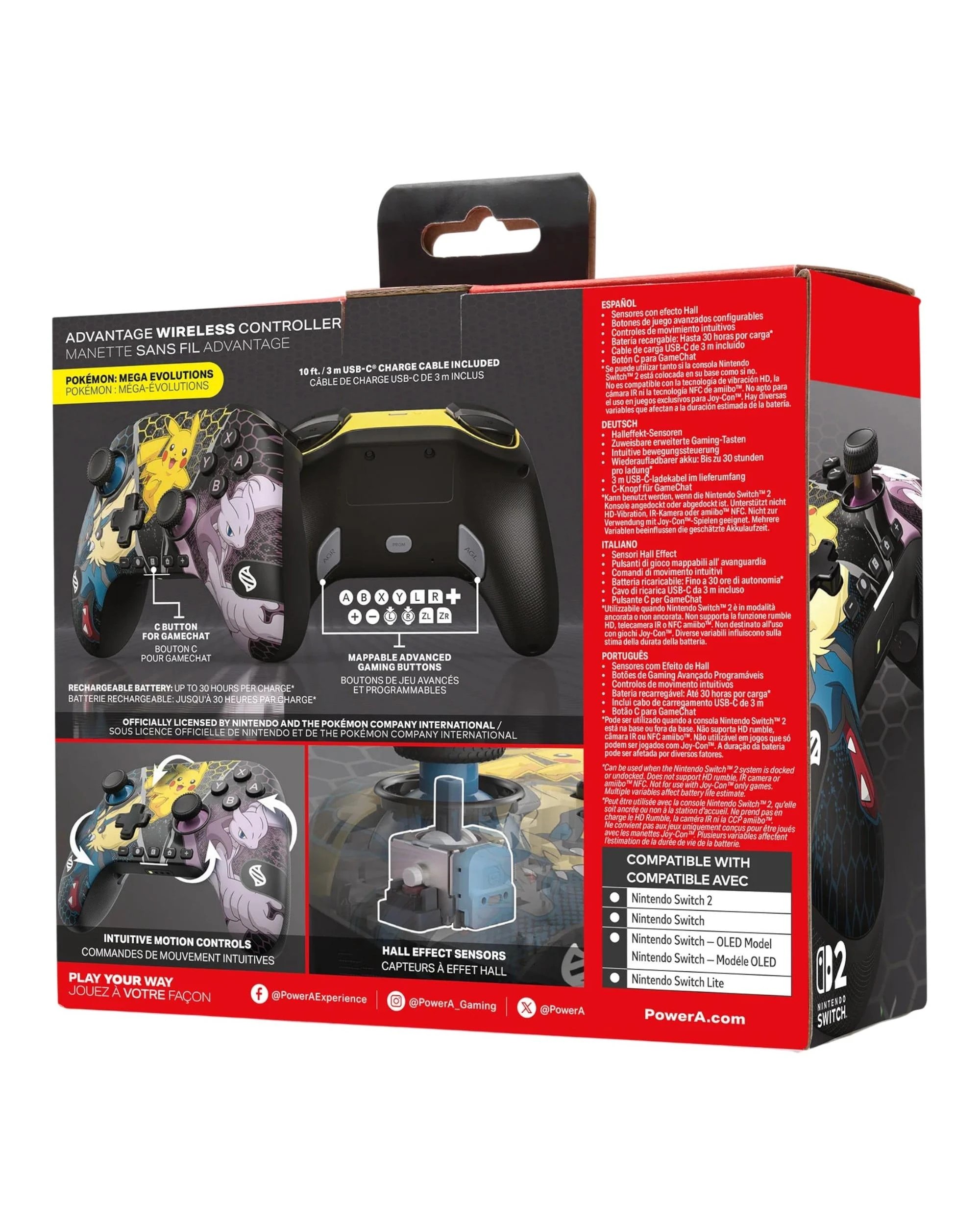 9 PowerA Advantage Wireless Controller for Nintendo Switch 2 - Pokemon - Mega Evolutions - Multi, 9 of 9