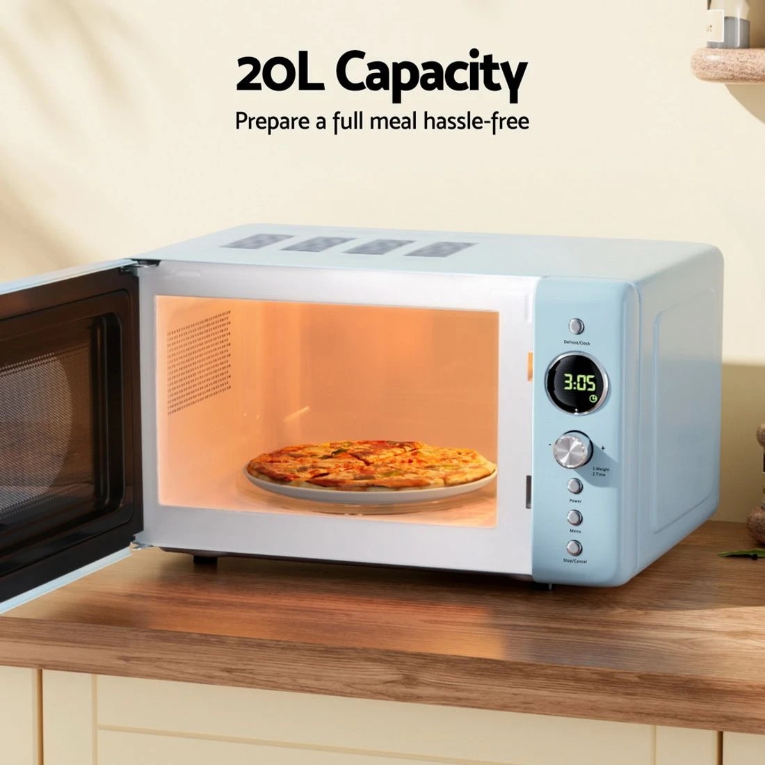 6 Devanti 20L Microwave Oven 700W
 - blue, 6 of 7