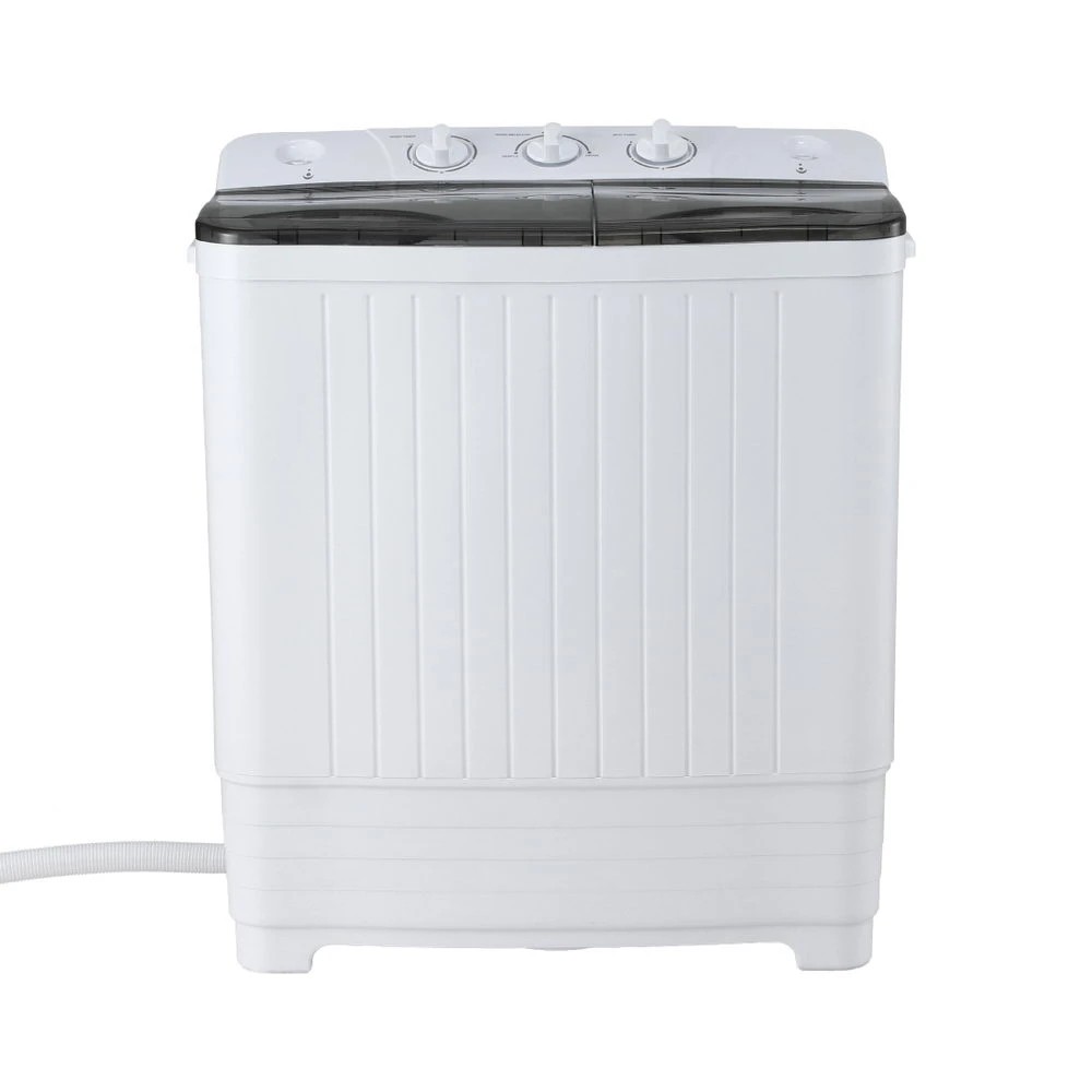 3 Devanti Portable Washing Machine Twin Tub 4.5KG - Grey, 3 of 8