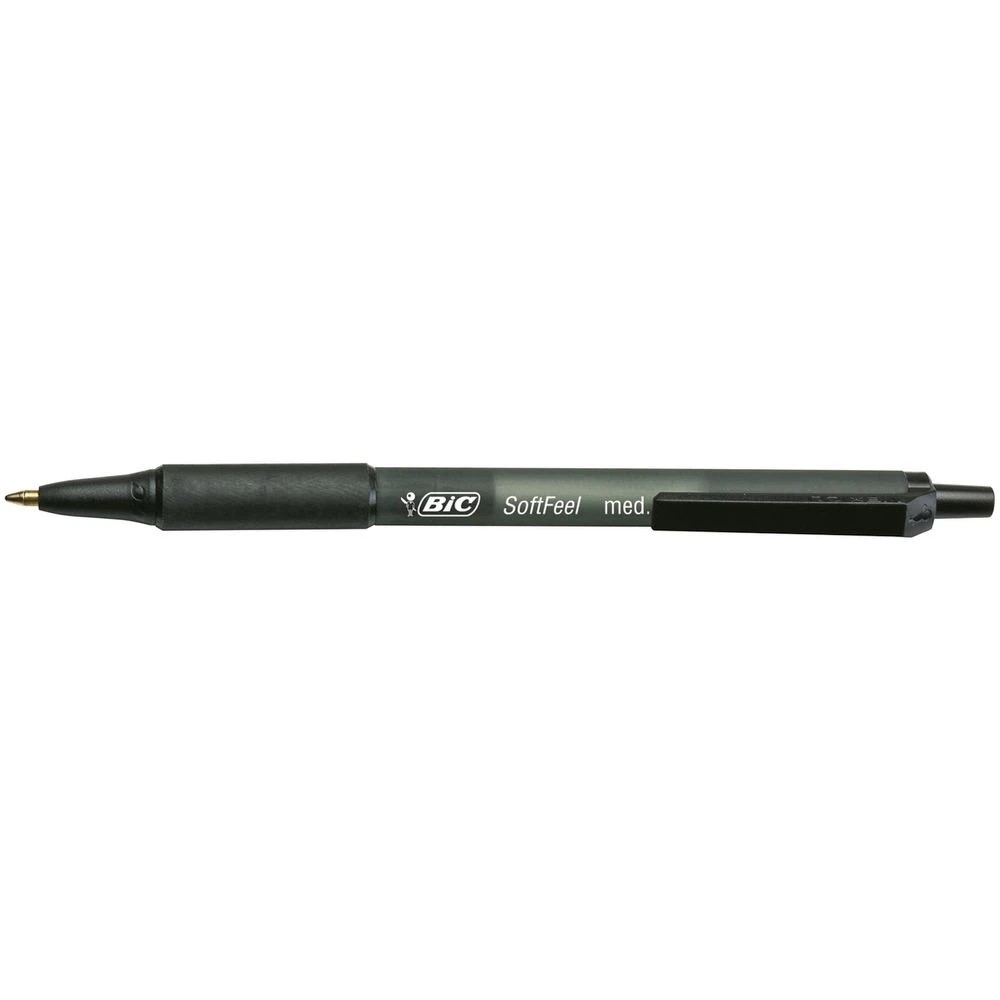 2 BIC SoftFeel Retractable Ballpoint Pens Black 3 Pack, 2 of 5