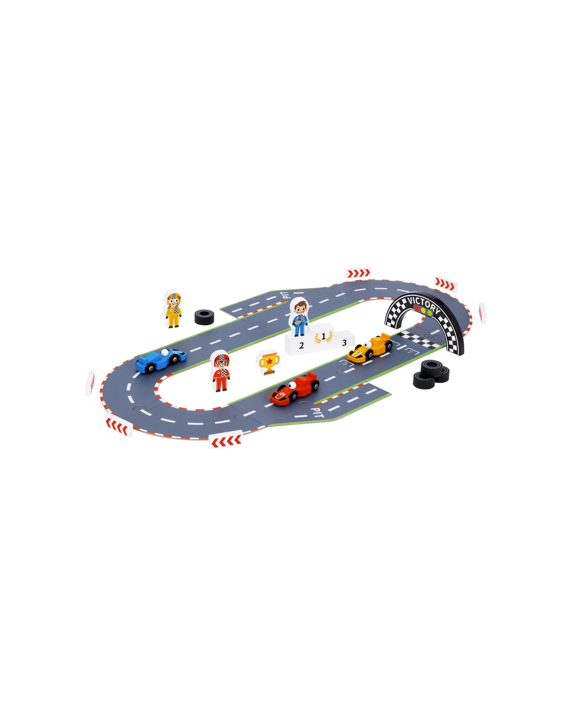 1 Tooky Toy Formula Racing Car Track Puzzle Kids Children Playmat Toy 24x9cm - Multi, 1 of 5