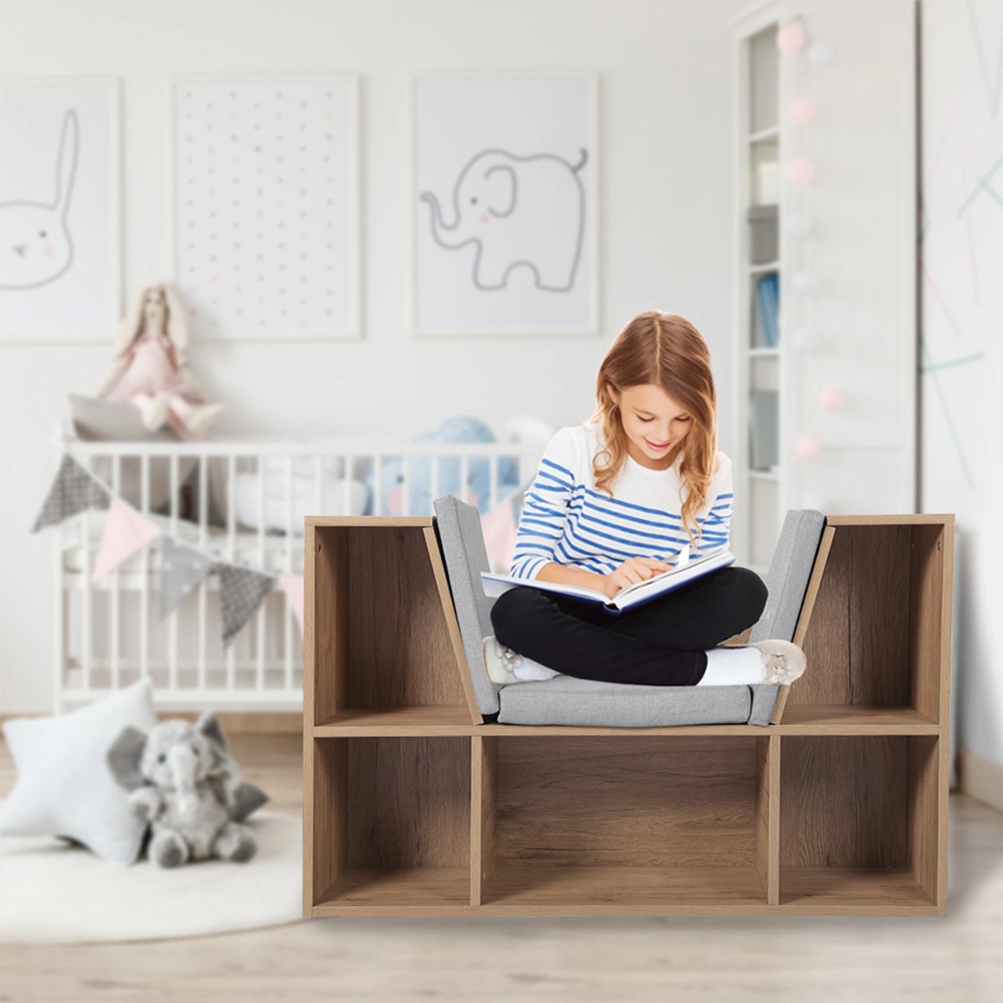 7 Levede Kids Bookshelf Oak, 7 of 7