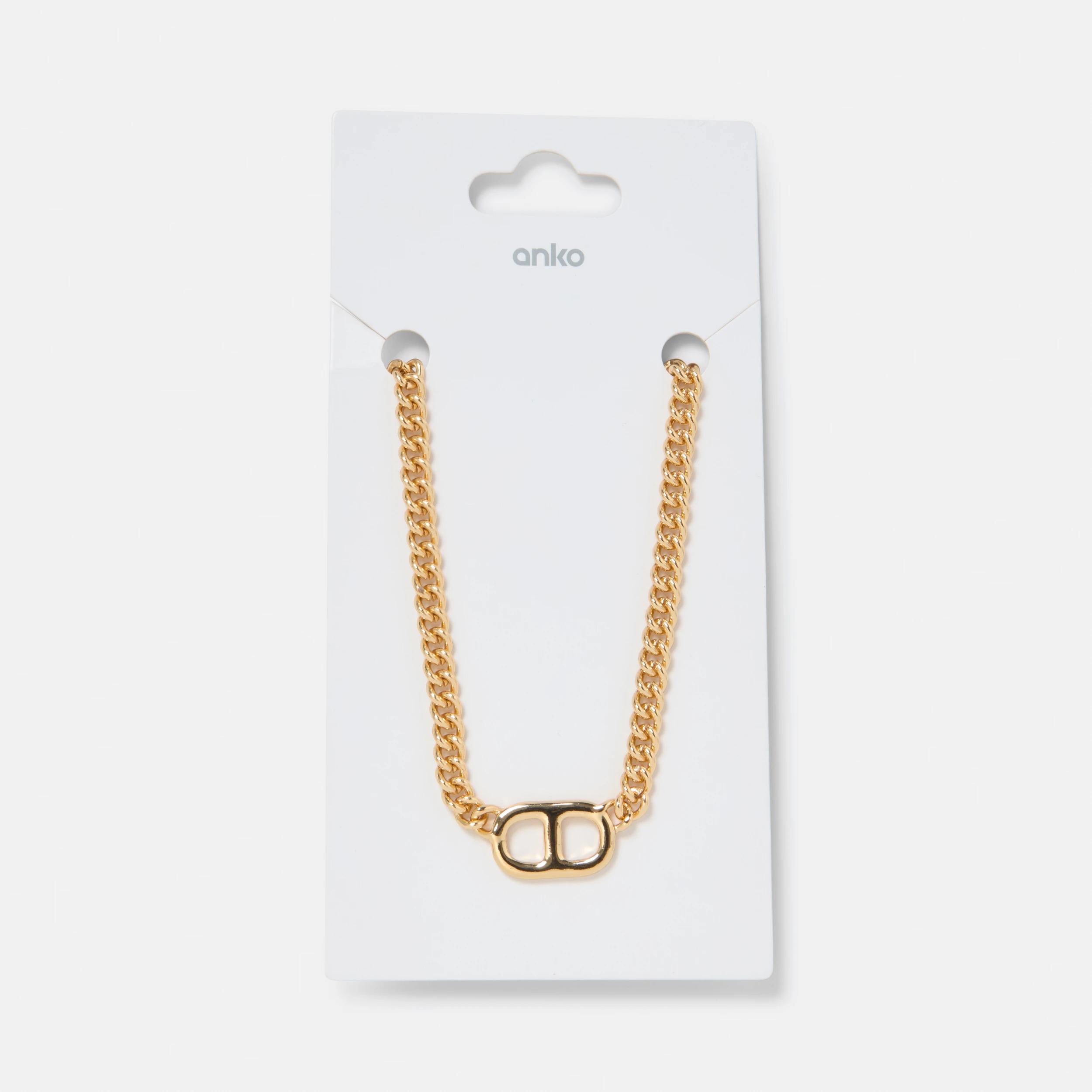 7 Interlink Necklace - Gold Tone GOLD, 7 of 7