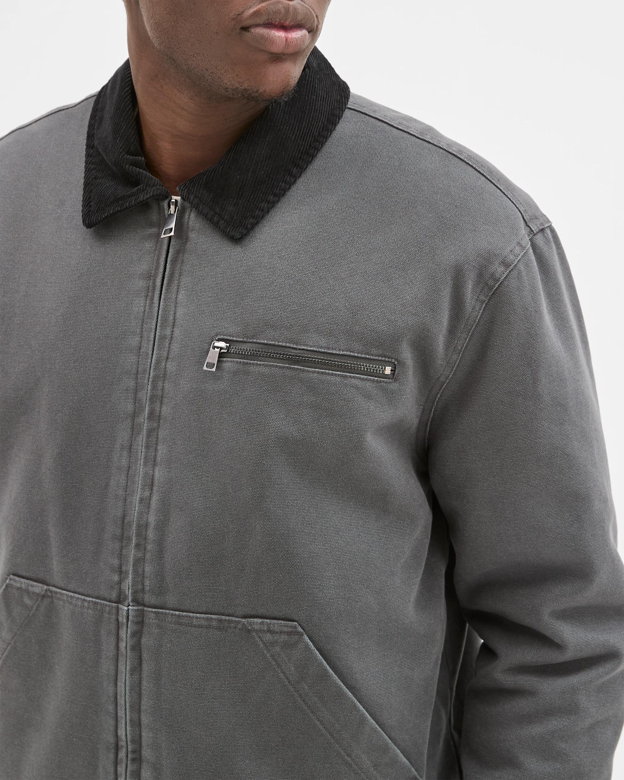 3 Commons Australian Cotton Heavyweight Washed Worker Jacket GUNMETAL, 3 of 6