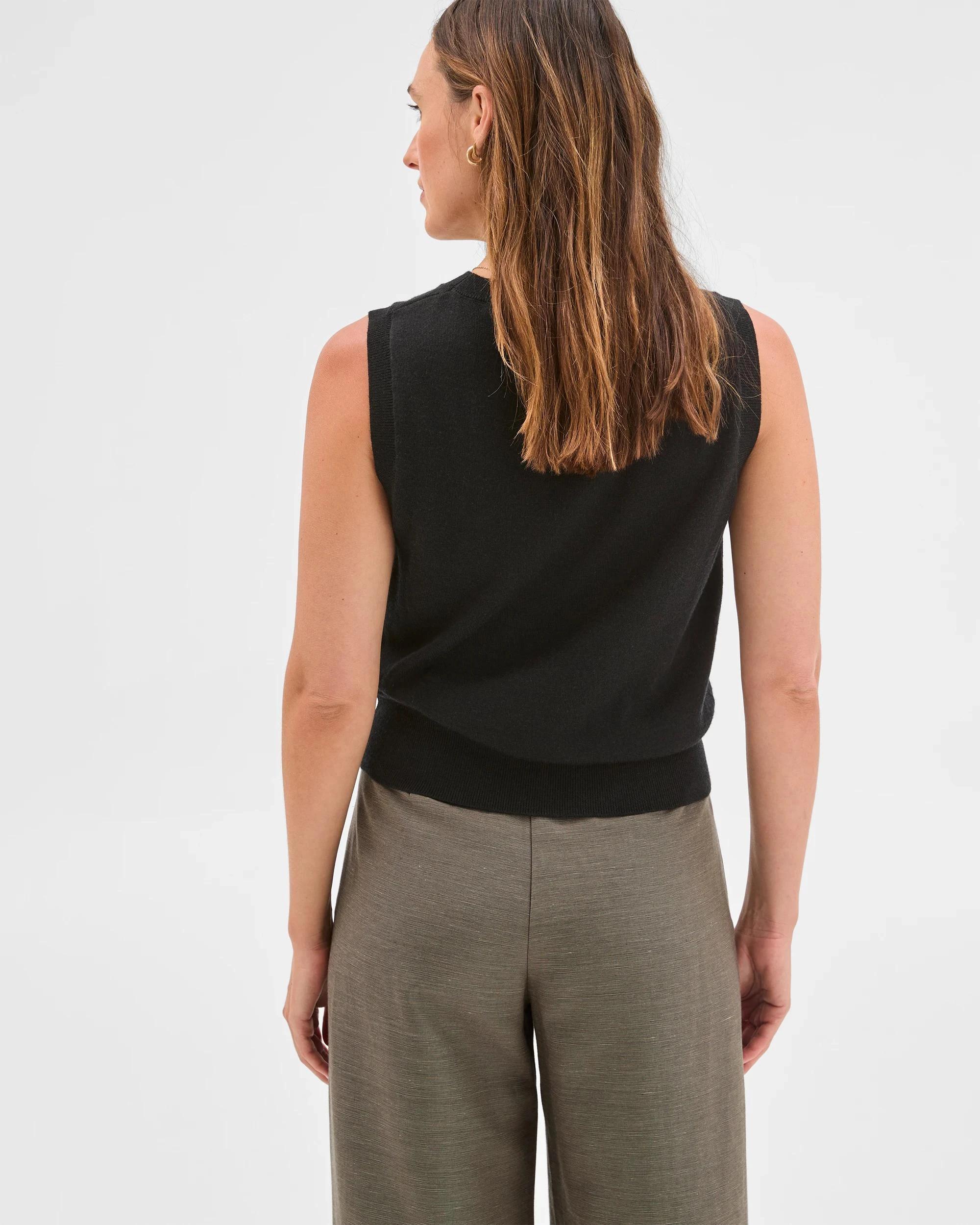 5 Preview Merino Sleeveless Vest BLACK, 5 of 5