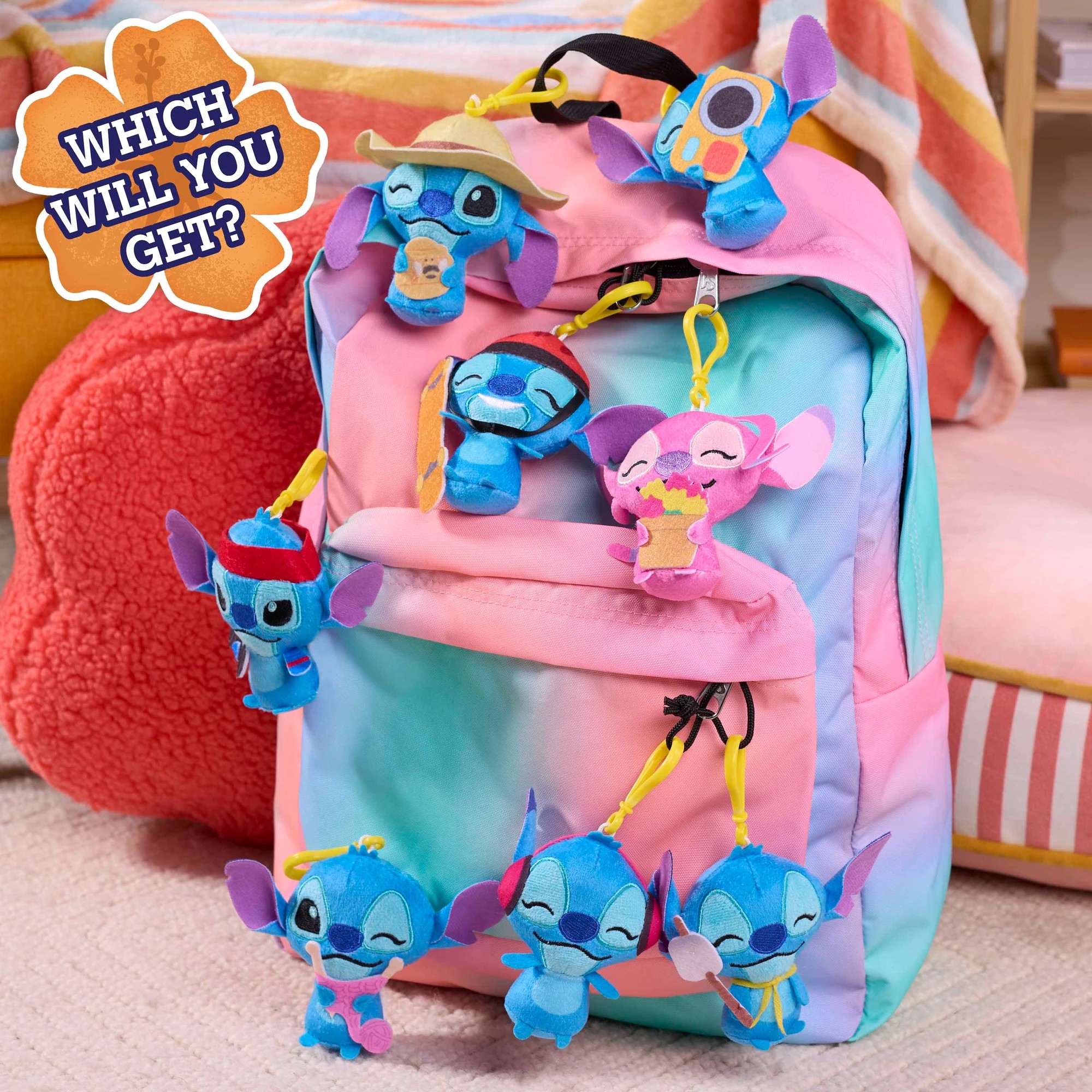2 Disney Stitch Clip - On Blind Bag Plush – Assorted* - Blue, 2 of 7