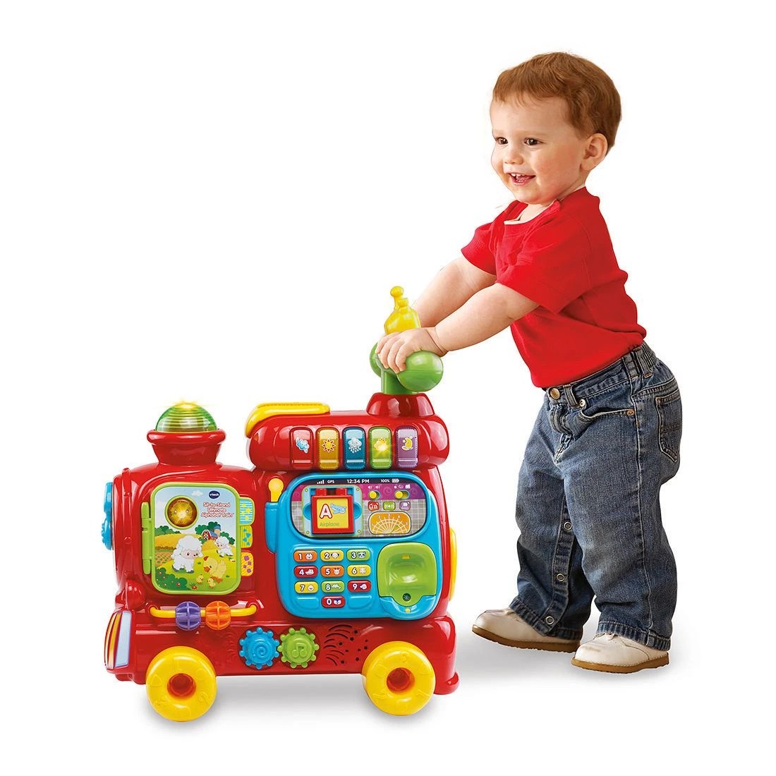 4 VTech Baby Push And Ride Alphabet Train - Red, 4 of 4