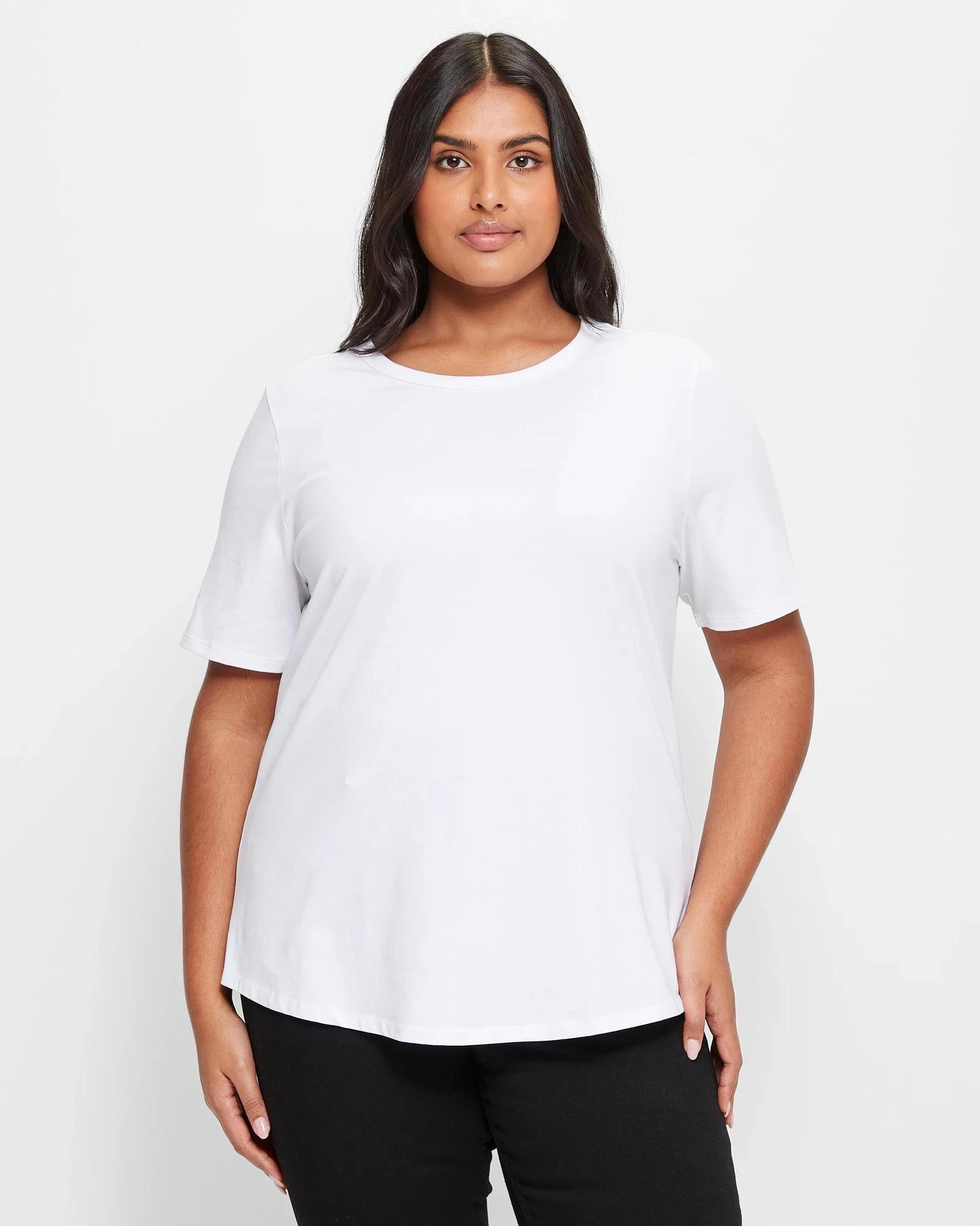 1 Target Plus Size Australian Cotton T-Shirt WHITE, 1 of 5