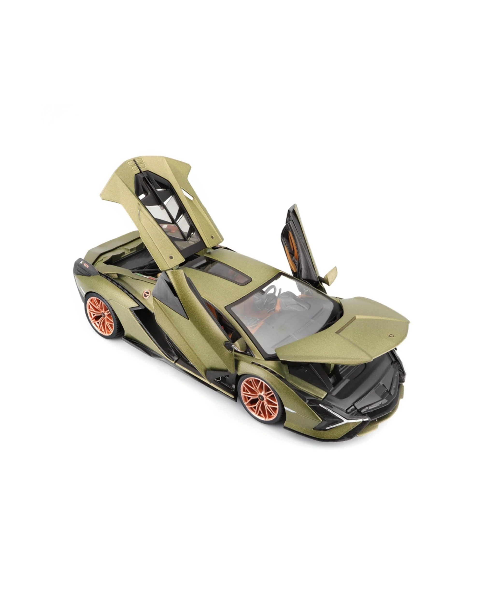 2 Bburago 2019 Lamborghini Sian FKP 37 Model Car Toy - Green, 2 of 8