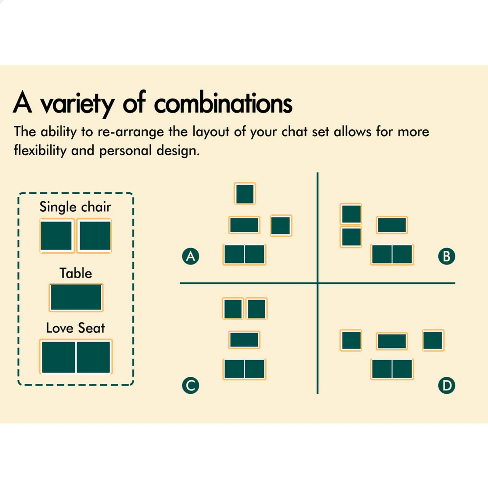 8 Alfordson Outdoor Furniture 4PCS Garden Patio Chairs Table Set Wicker - Dark Grey, 8 of 9