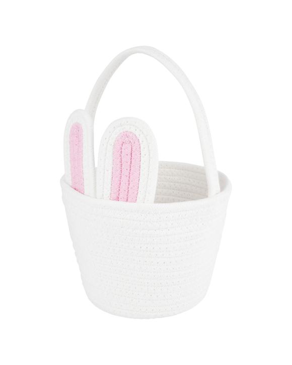 White Rope Bunny Basket