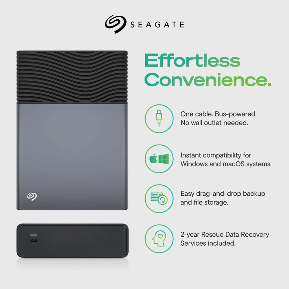 7 Seagate 8TB One Touch USB-C Hard Drive, 7 of 9