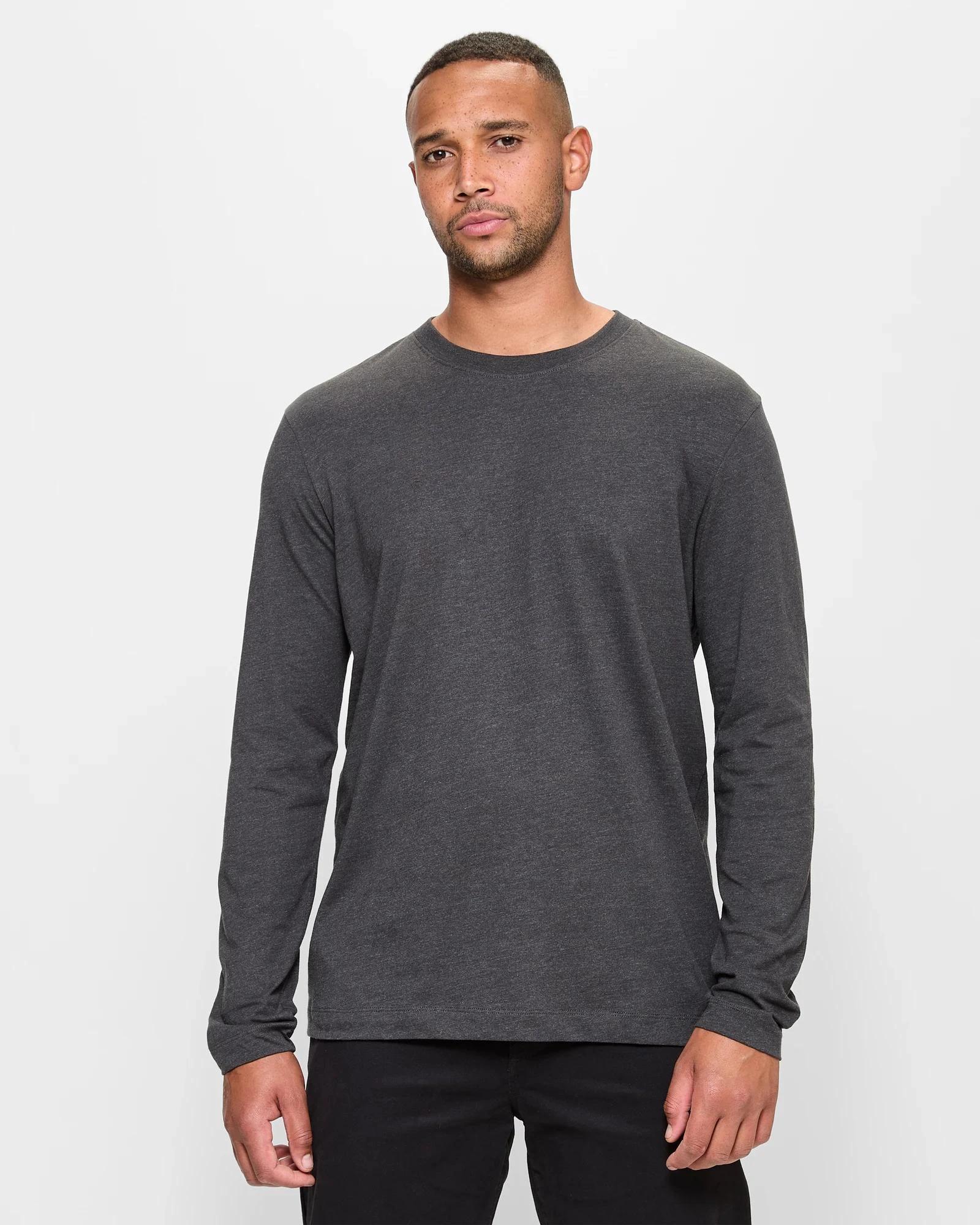 1 Target Australian Cotton Long Sleeve T-Shirt CHARCOAL, 1 of 8