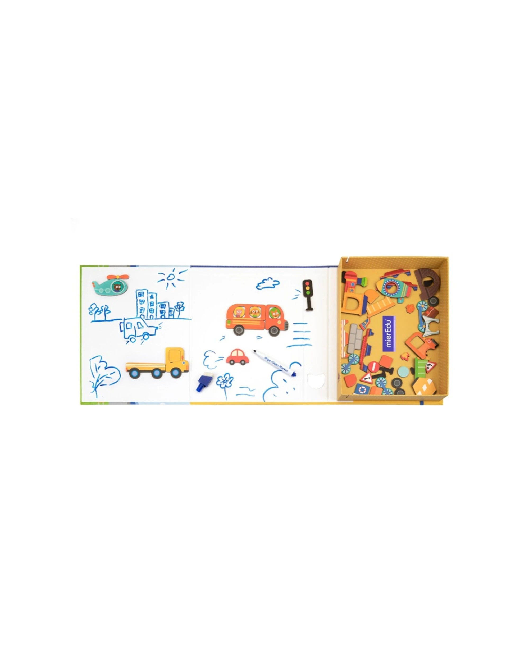 3 Mieredu Magnetic Art Case Vehicles Car Kids Play Toy, 3 of 3