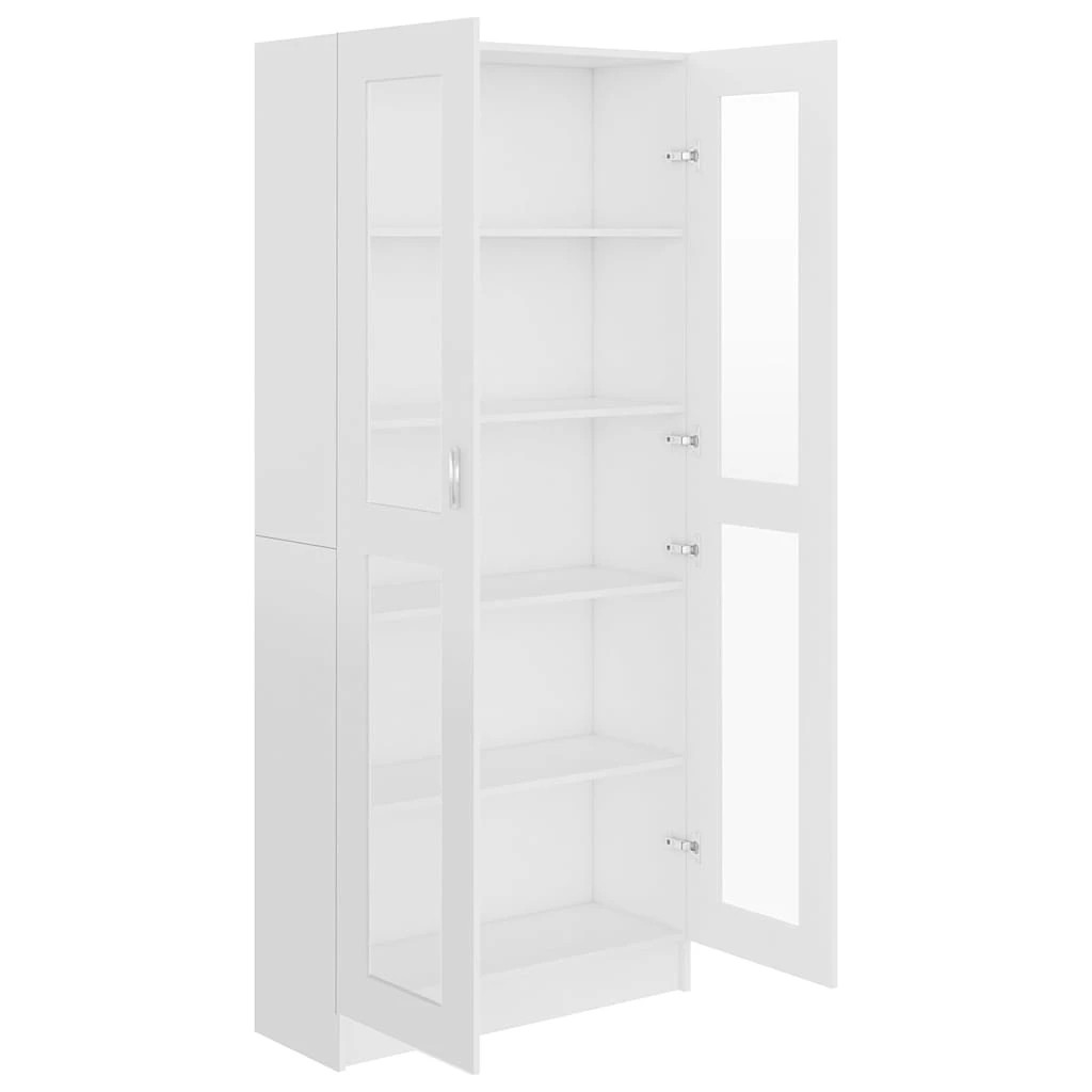 3 Vidaxl Vitrine Cabinet Engineered Wood - White, 3 of 9