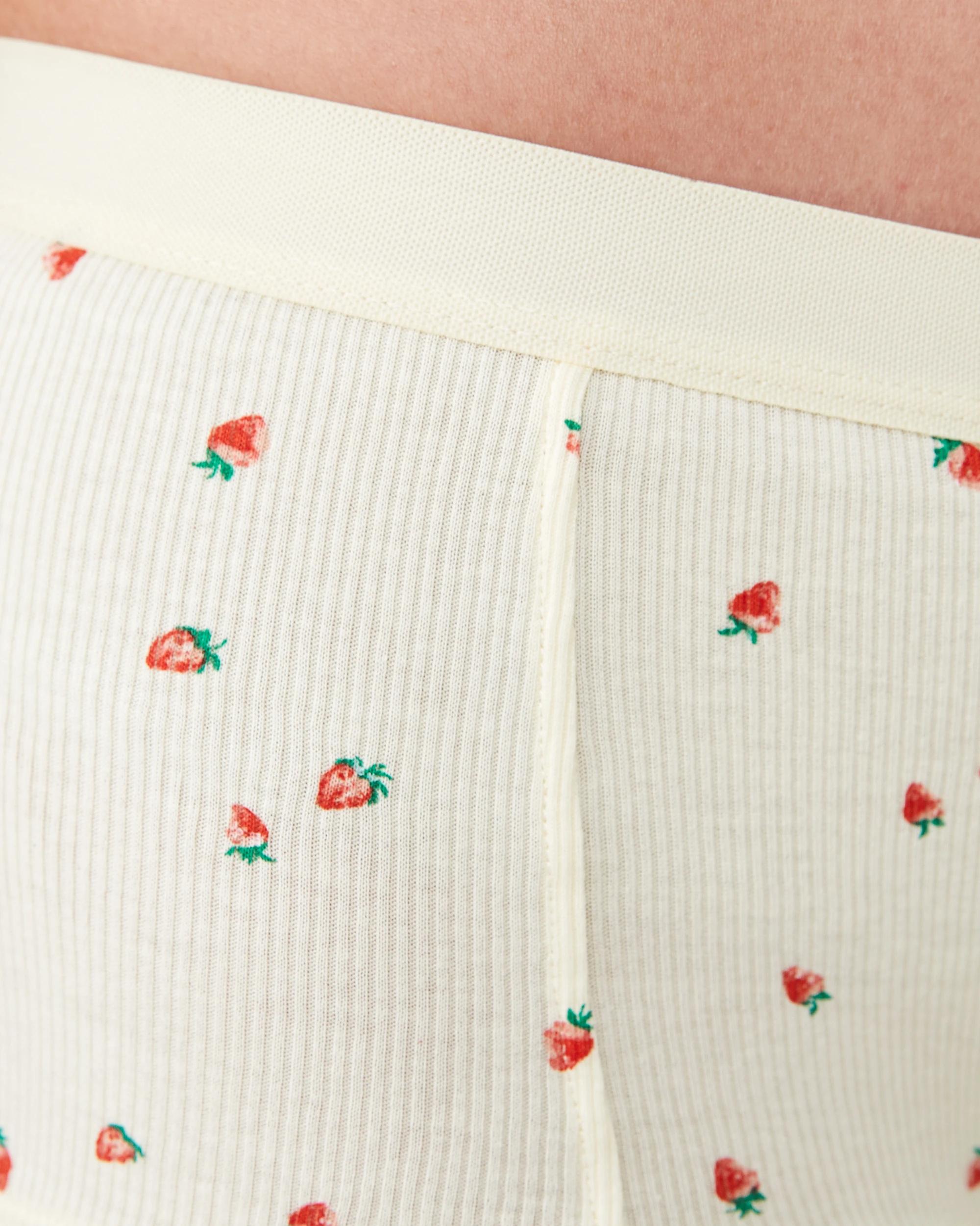 4 Rib Boyleg Briefs Strawberry, 4 of 4