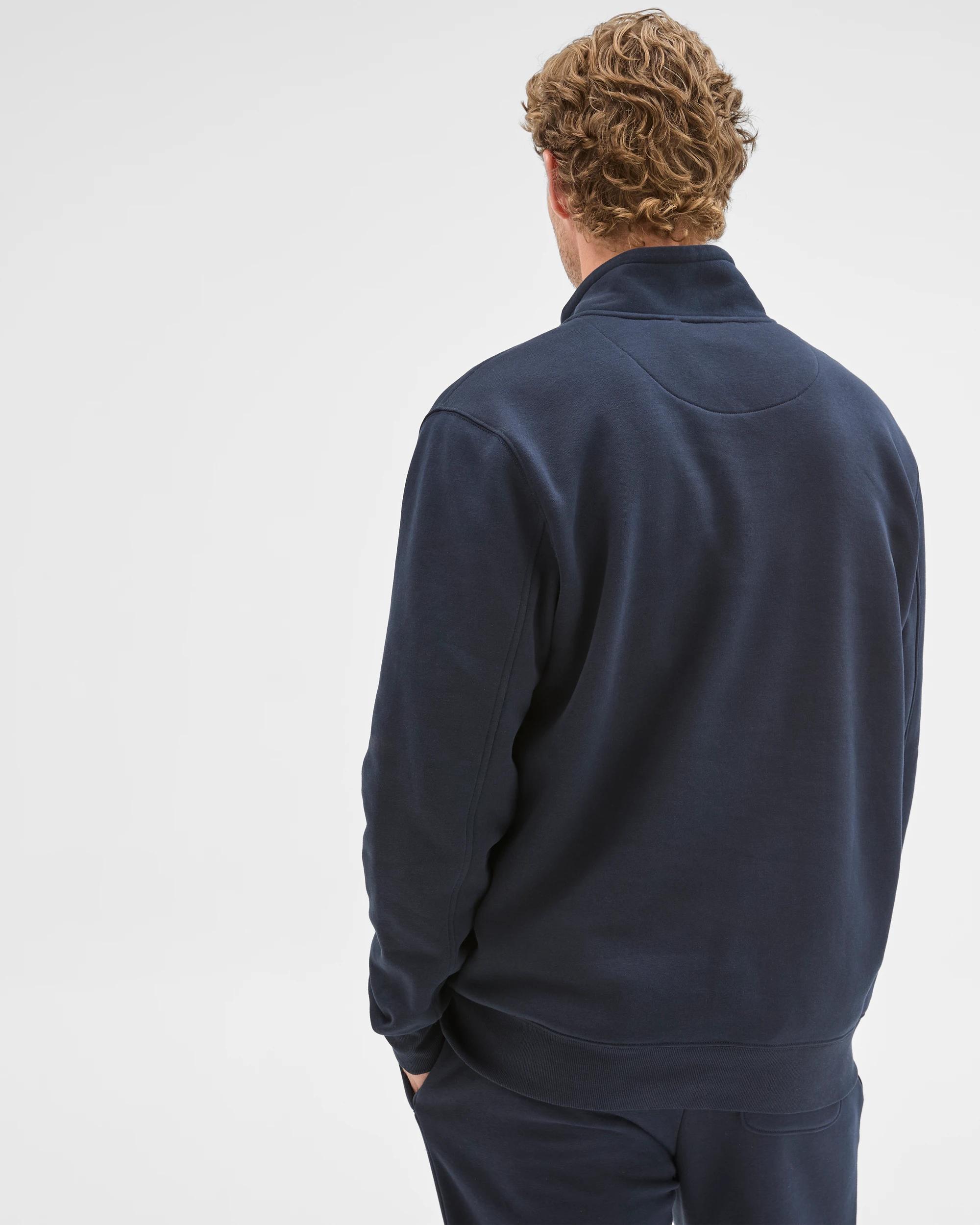 6 Target Man Australian Cotton Blend Fleece 1/2 Zip Top NAVY, 6 of 6