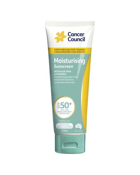 Cancer Council Moisturising Sunscreen 110ml - Aloe Vera & Vitamin E