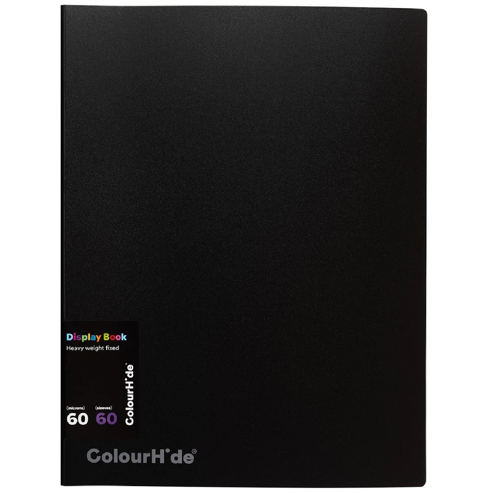 1 ColourHide Fixed Display Book 60 Sheets Black, 1 of 2