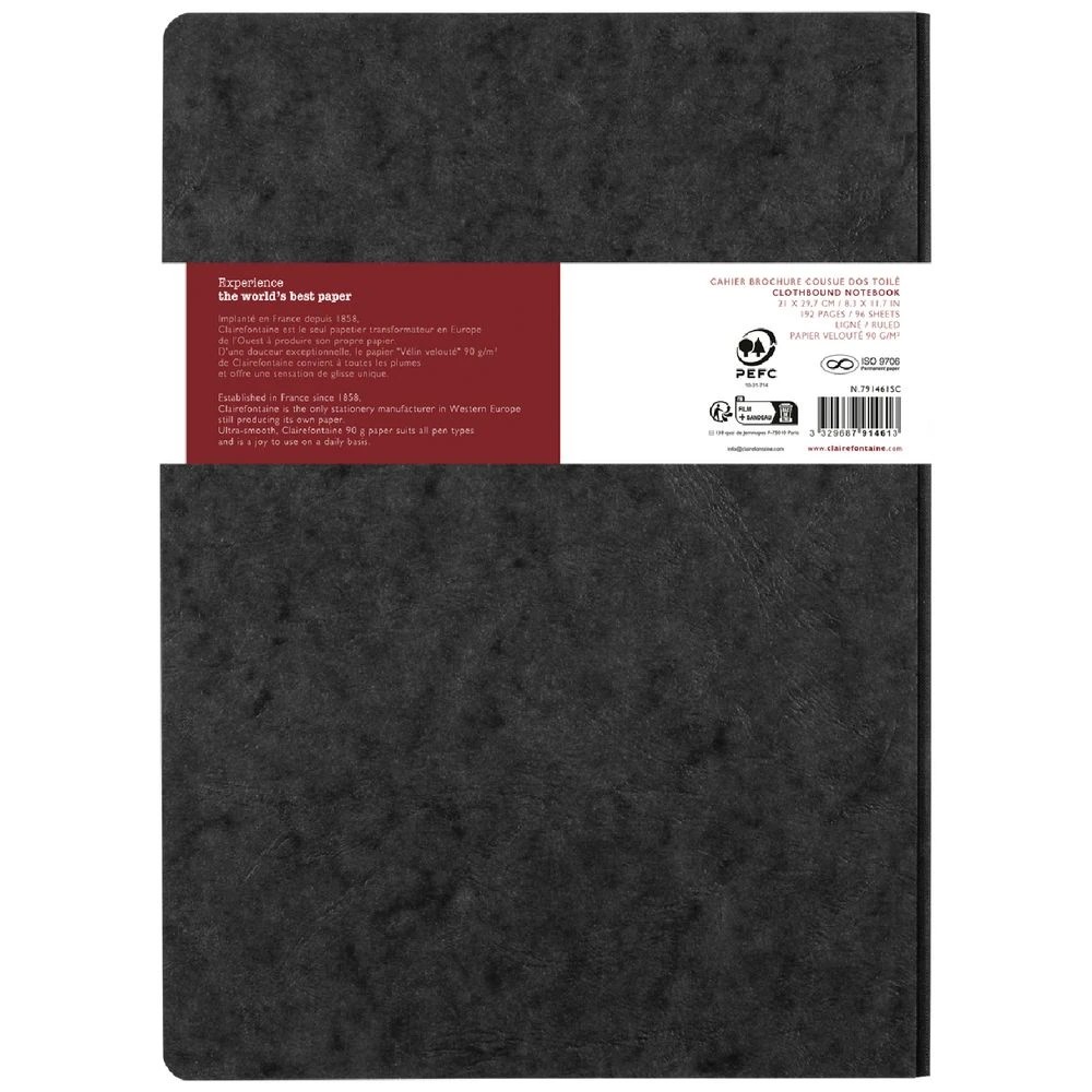 4 Clairefontaine My Essentials A4 Notebook Ruled 192 Page Black, 4 of 4