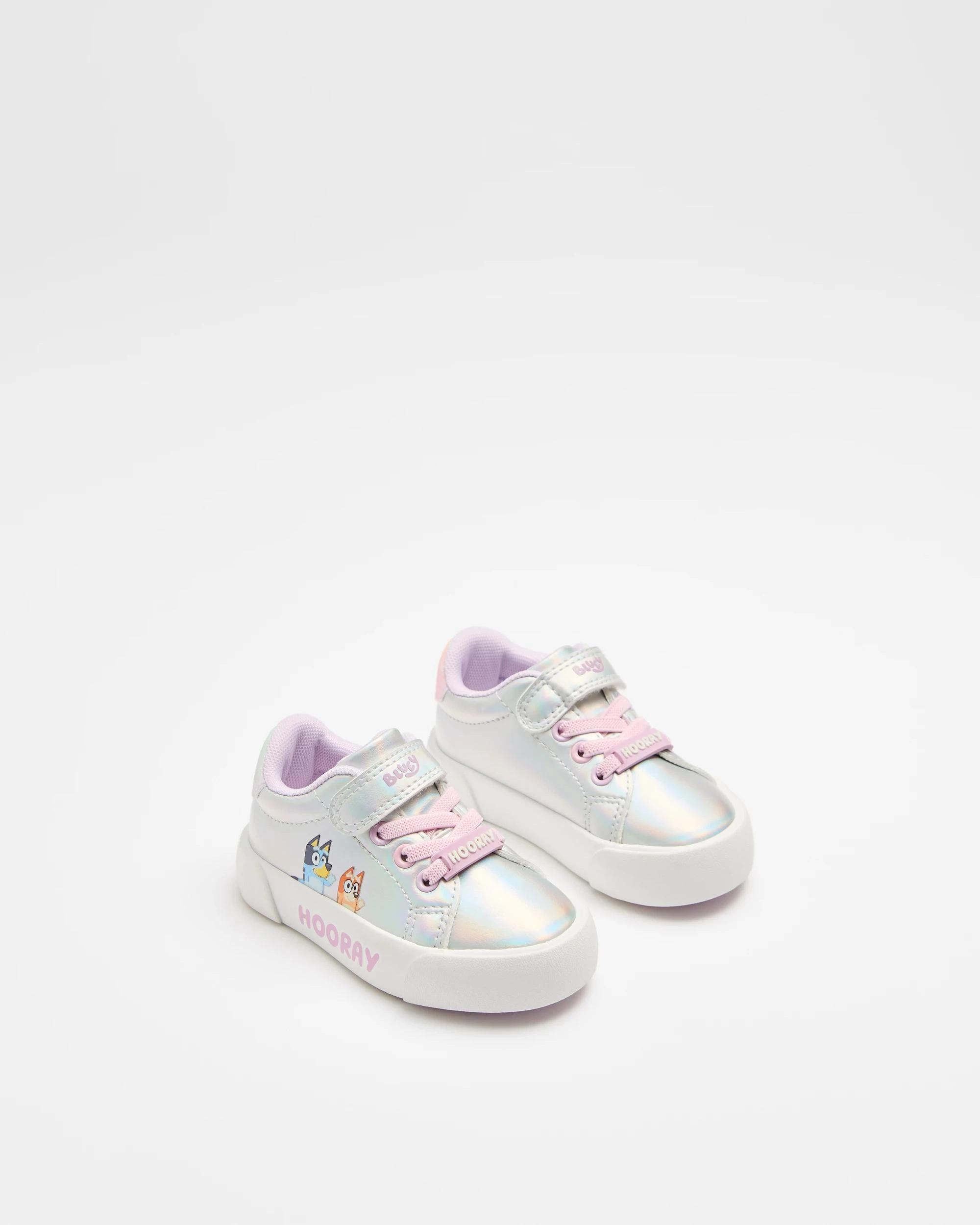 3 Baby Girls First Walker Bluey Sneaker SILVER, 3 of 3