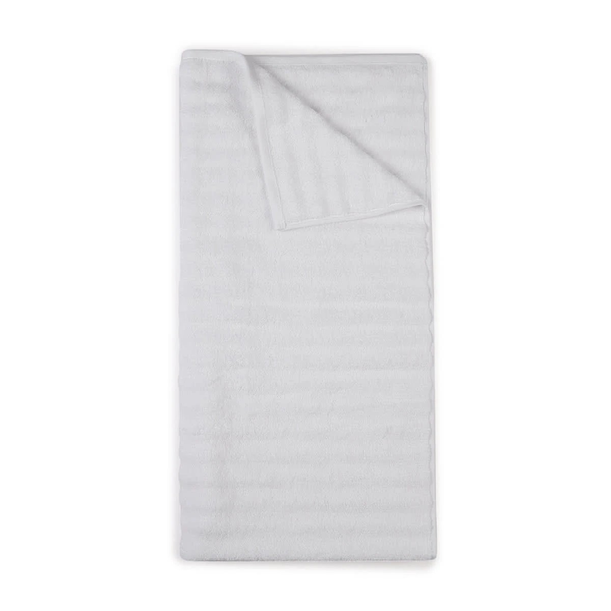 1 Thick Ribbed Australian Cotton Bath Sheet - White, 1 of 5
