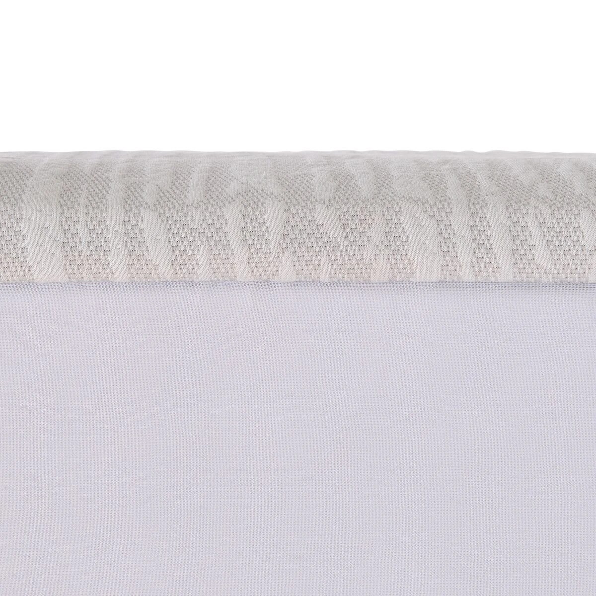 6 Memory Foam Mattress Topper with Skirt - King Bed, White and Grey, 6 of 10