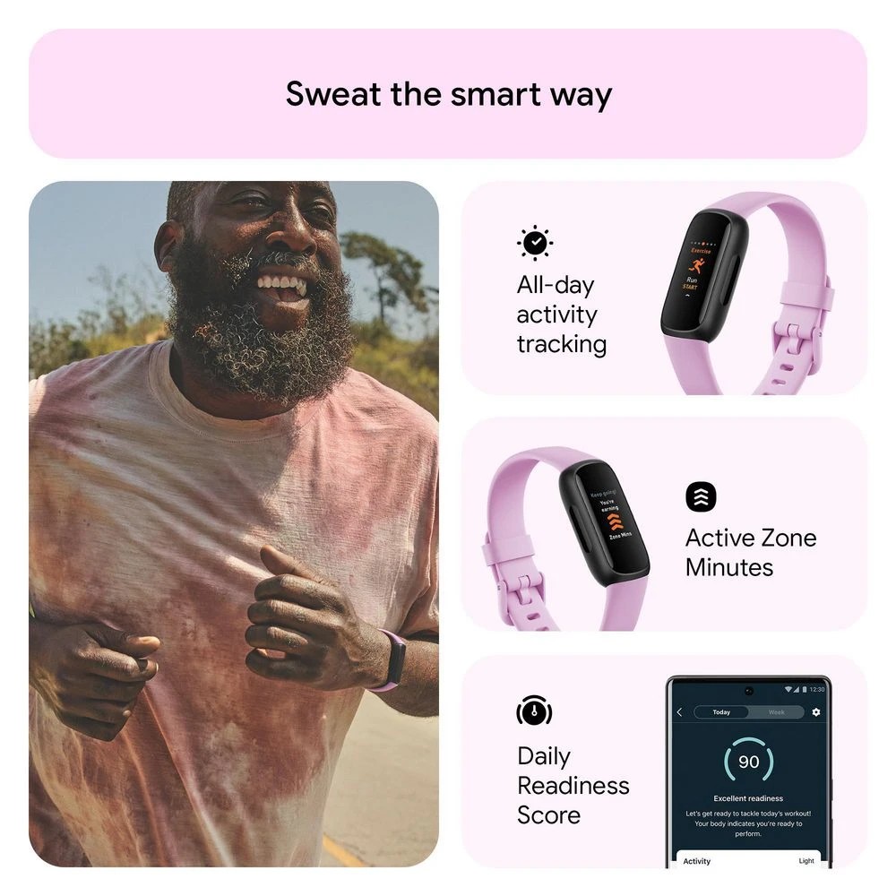 4 Fitbit Inspire 3 Fitness Tracker Lilac, 4 of 8