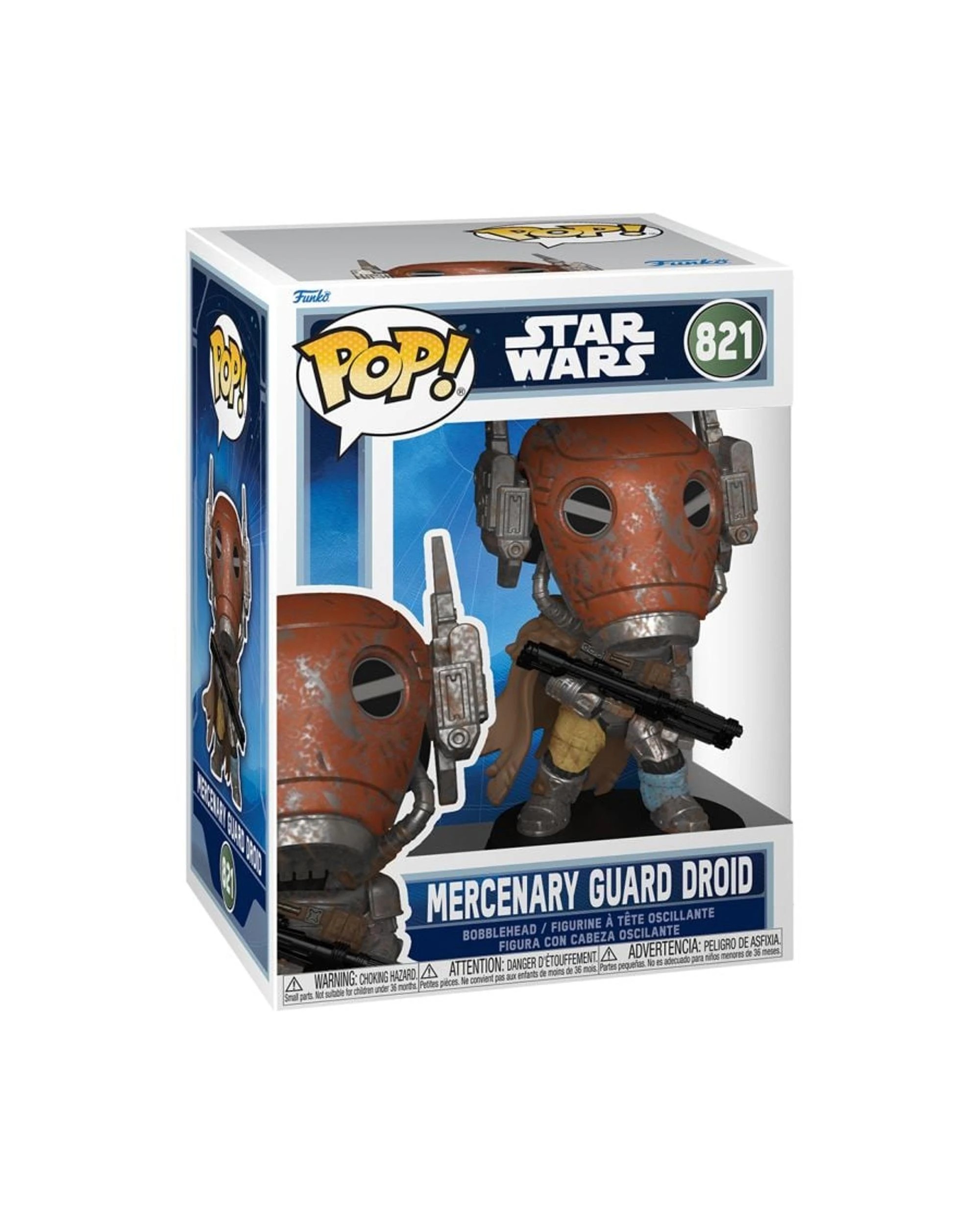 3 Star Wars The Mandalorian and Grogu: Mercenary Guard Droid Bobblehead Funko POP! Vinyl, 3 of 3